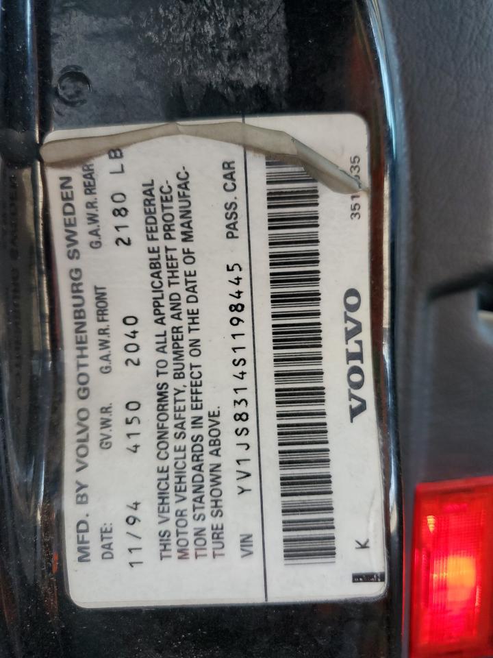 1995 Volvo 940 Black vin: YV1JS8314S1198445