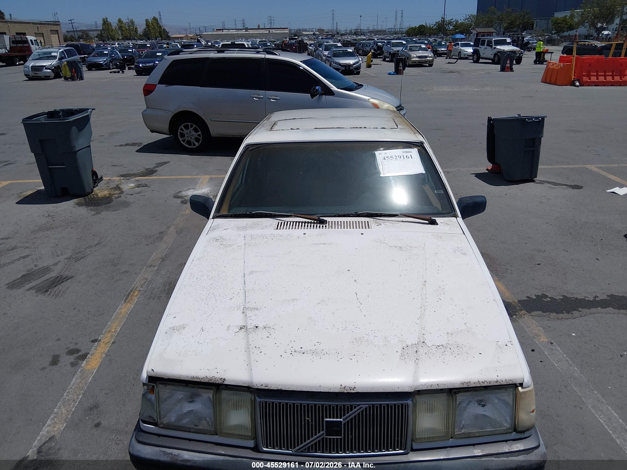 1992 Volvo 940 Gl White vin: YV1JS881XNA088657