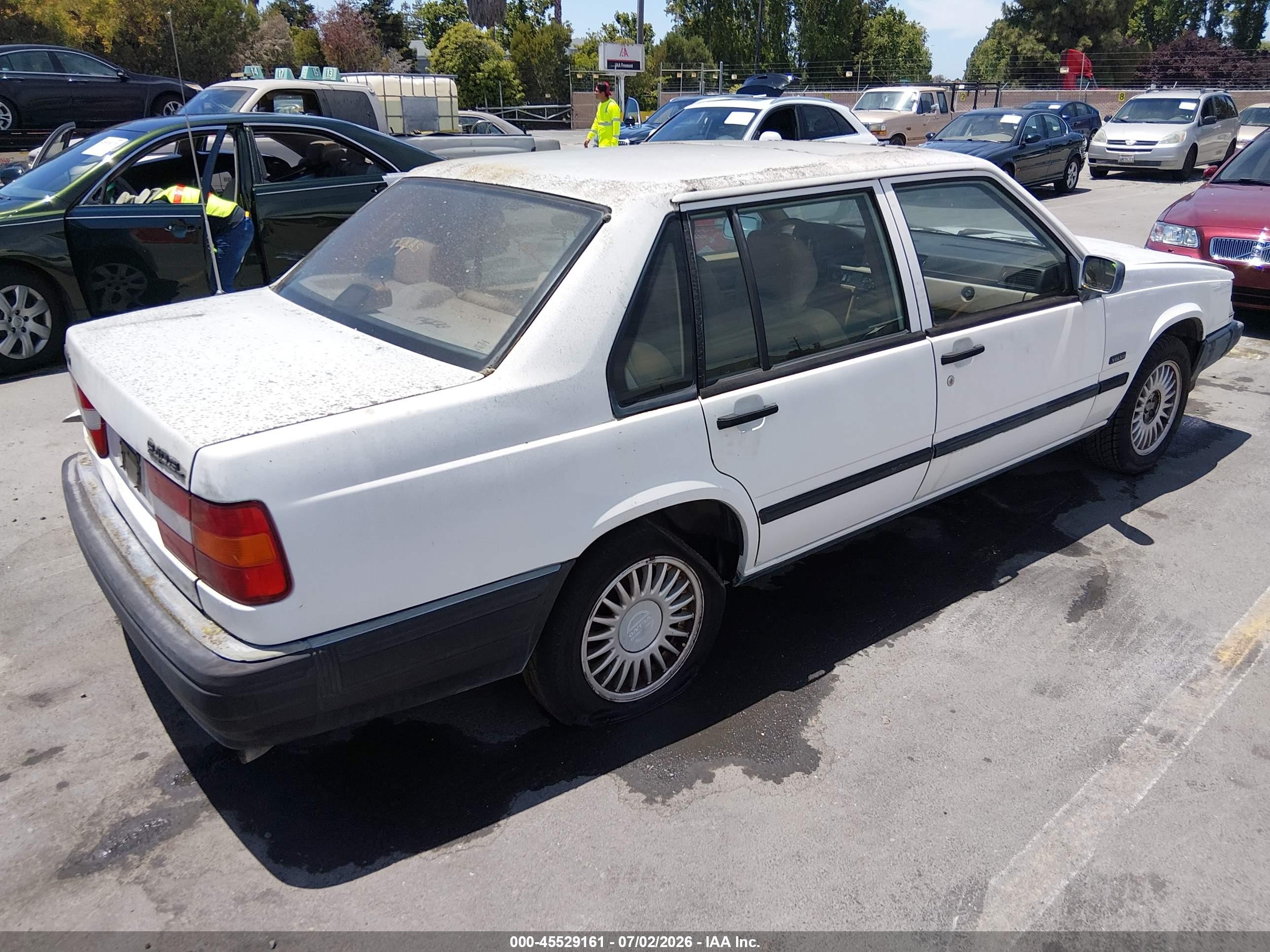 1992 Volvo 940 Gl White vin: YV1JS881XNA088657