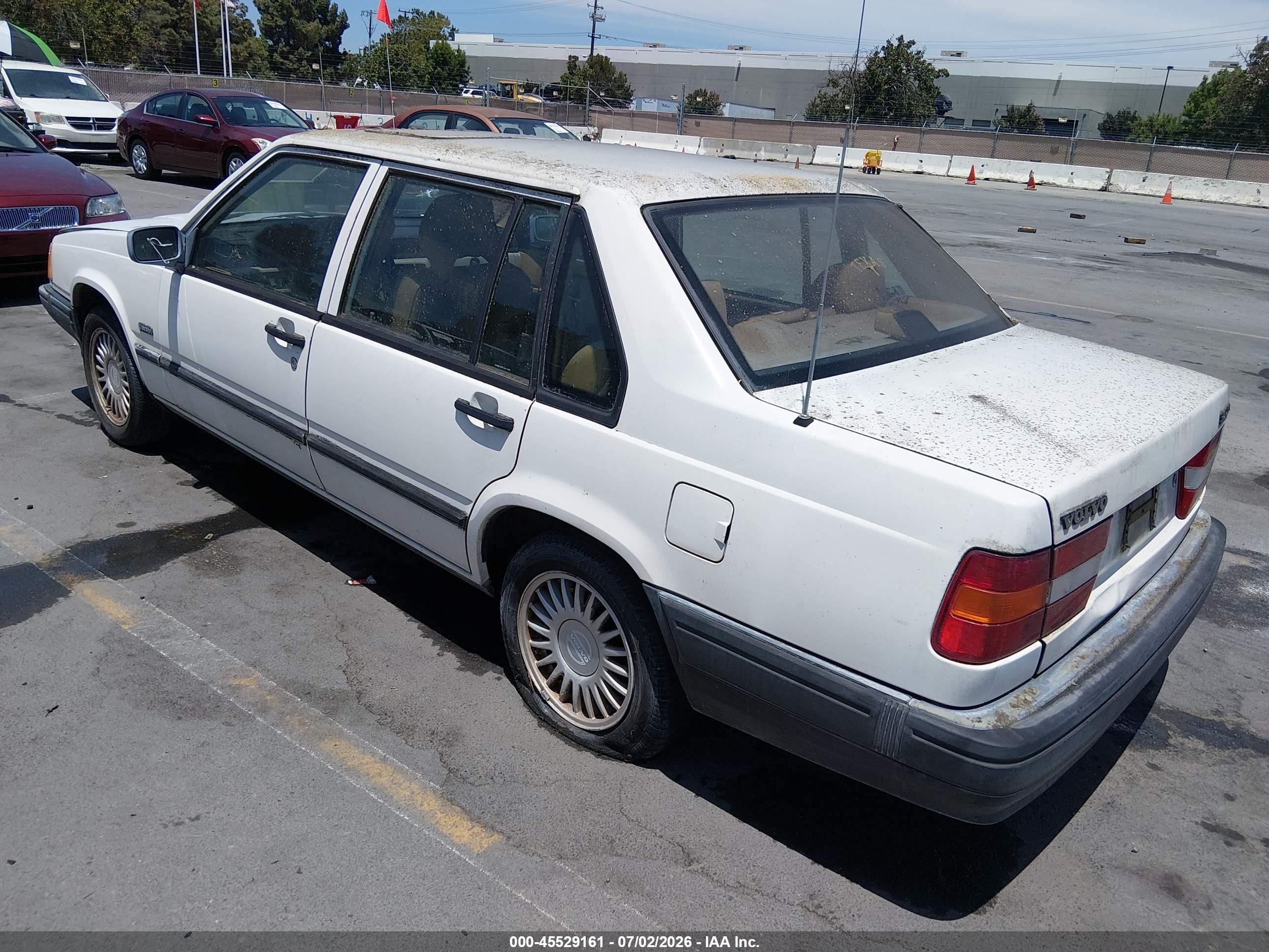 1992 Volvo 940 Gl White vin: YV1JS881XNA088657