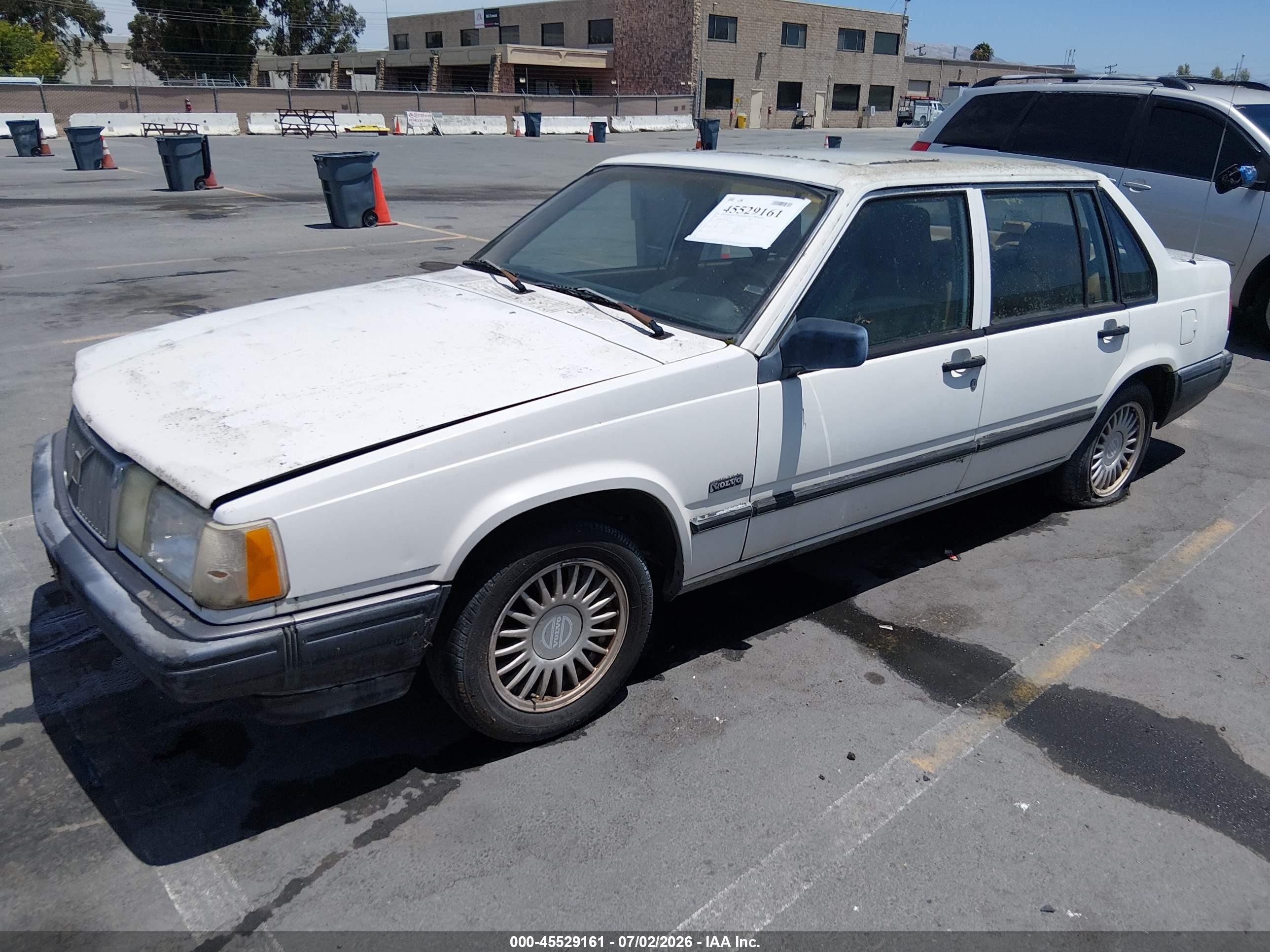 1992 Volvo 940 Gl White vin: YV1JS881XNA088657