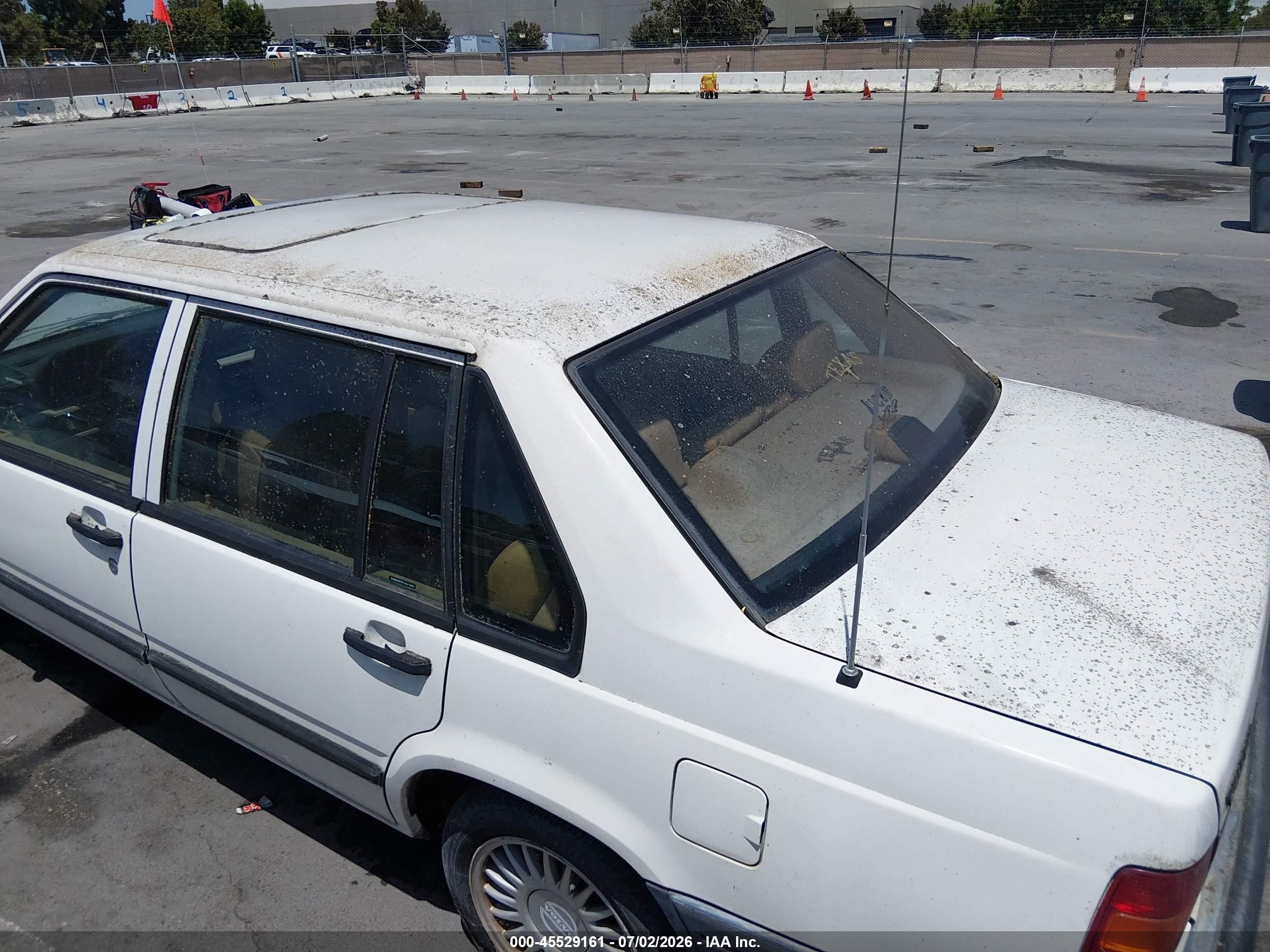 1992 Volvo 940 Gl White vin: YV1JS881XNA088657