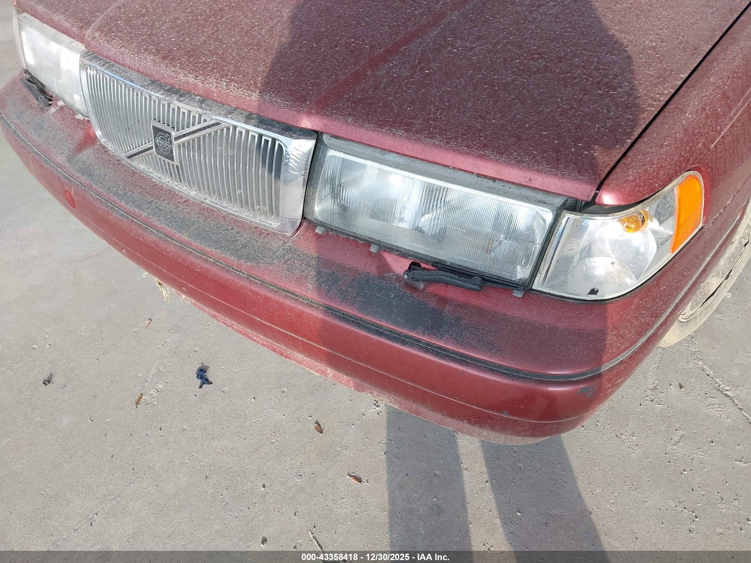 1998 Volvo S90   Maroon vin: YV1KS9607W1131616