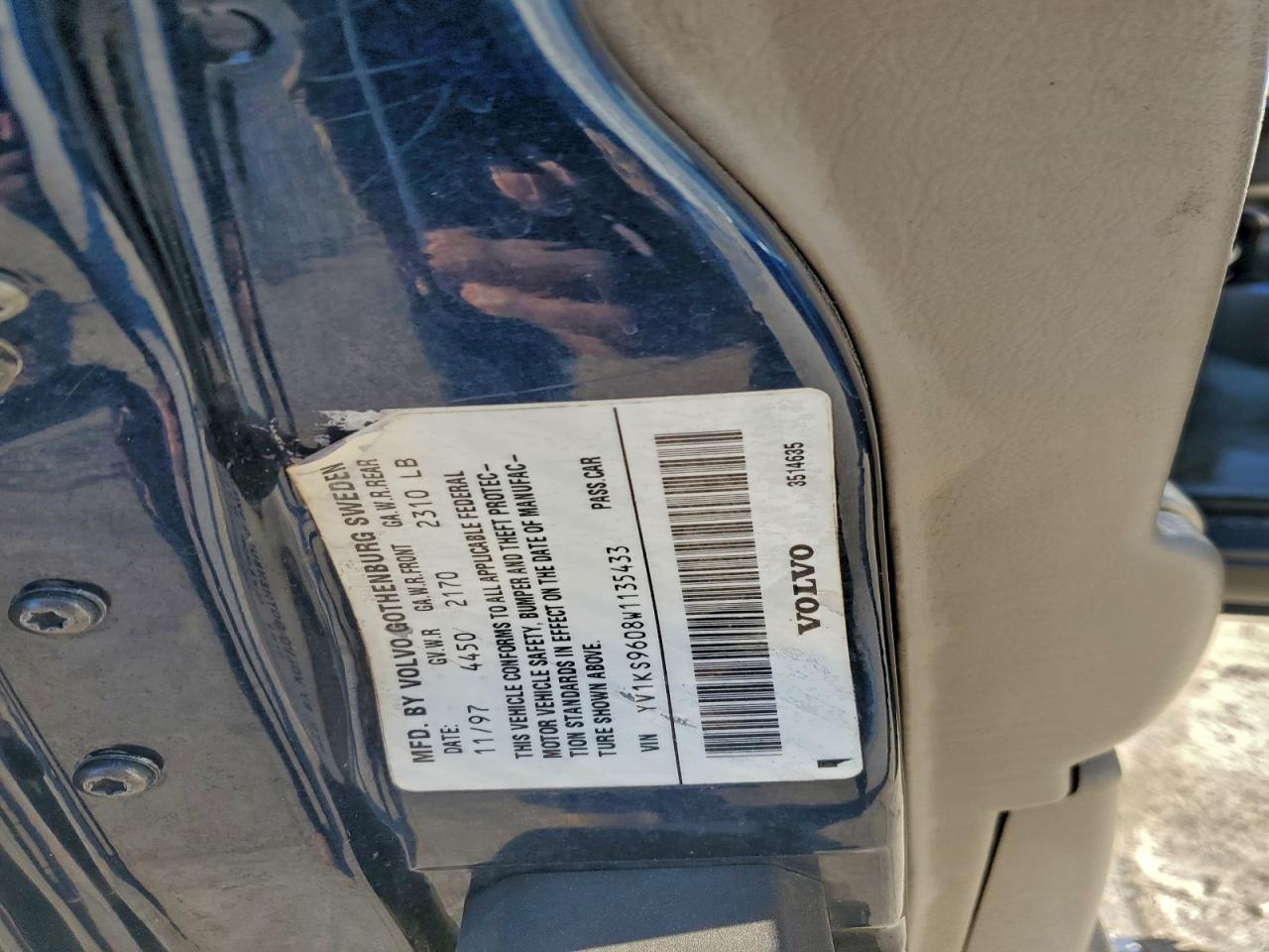 1998 Volvo S90 Blue vin: YV1KS9608W1135433