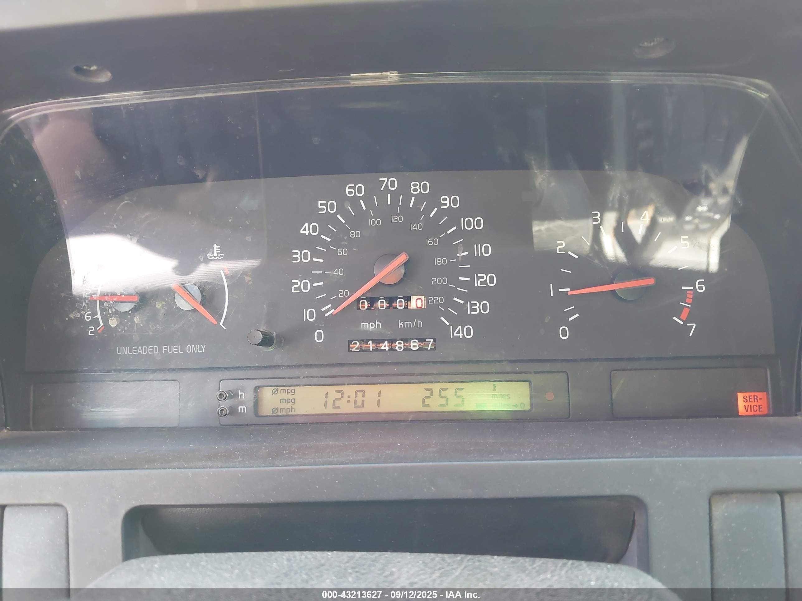 1995 Volvo 850 Glt Black vin: YV1LS5513S1210475