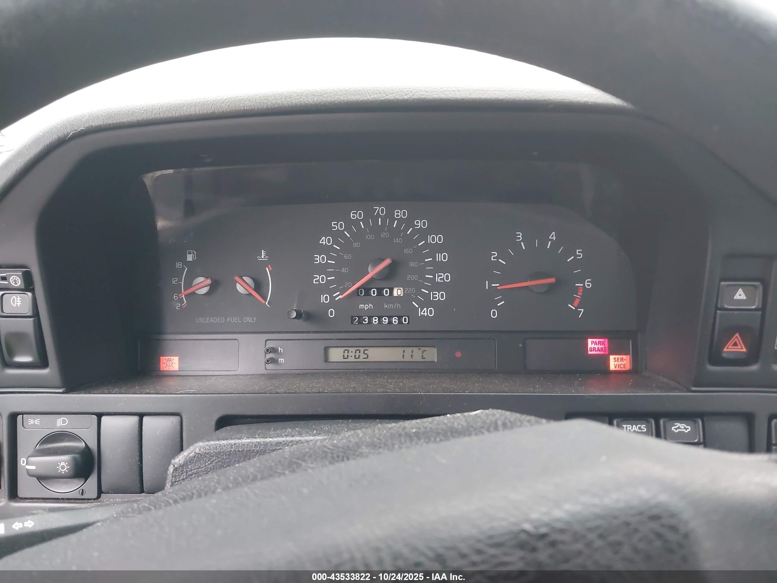 1995 Volvo 850 Glt White vin: YV1LS551XS1186742