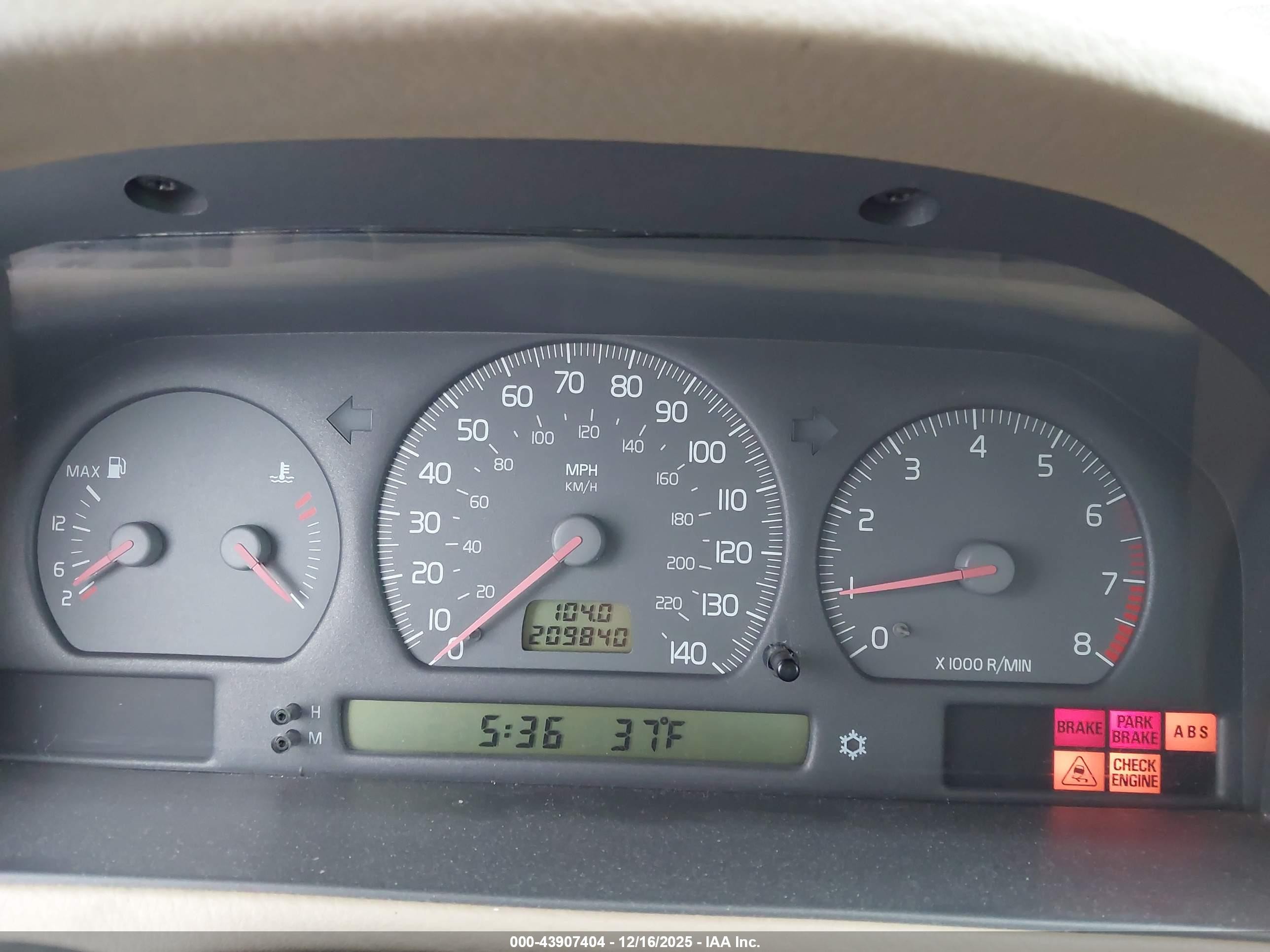 1999 Volvo S70   Black vin: YV1LS55A1X2615526