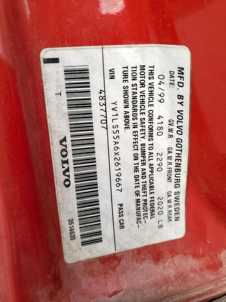 1999 Volvo S70 Red vin: YV1LS55A6X2619667