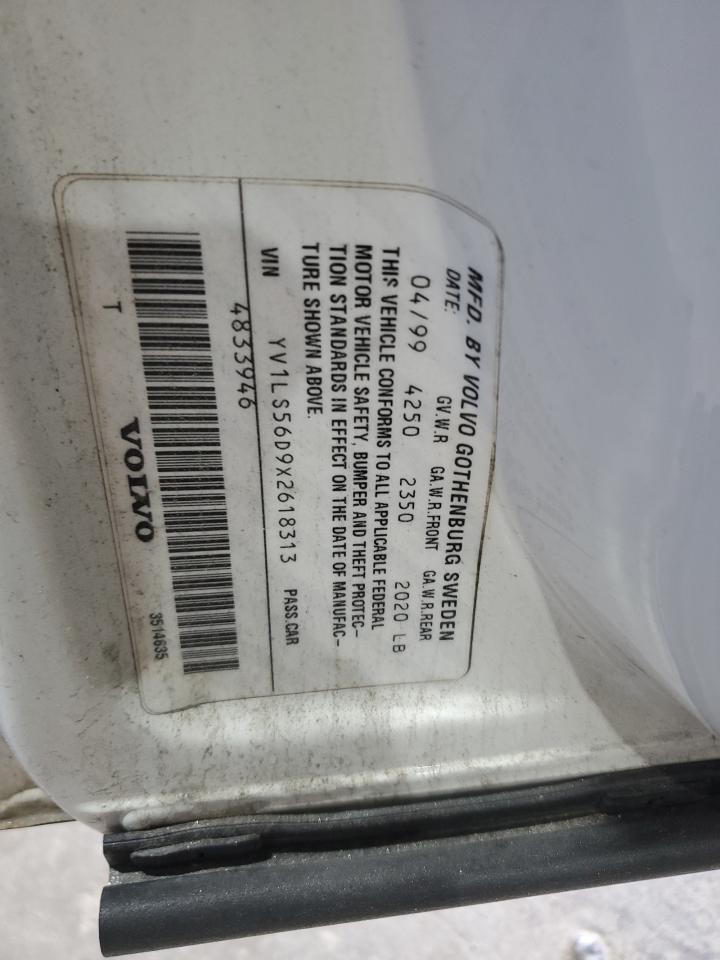 1999 Volvo S70 Glt White vin: YV1LS56D9X2618313