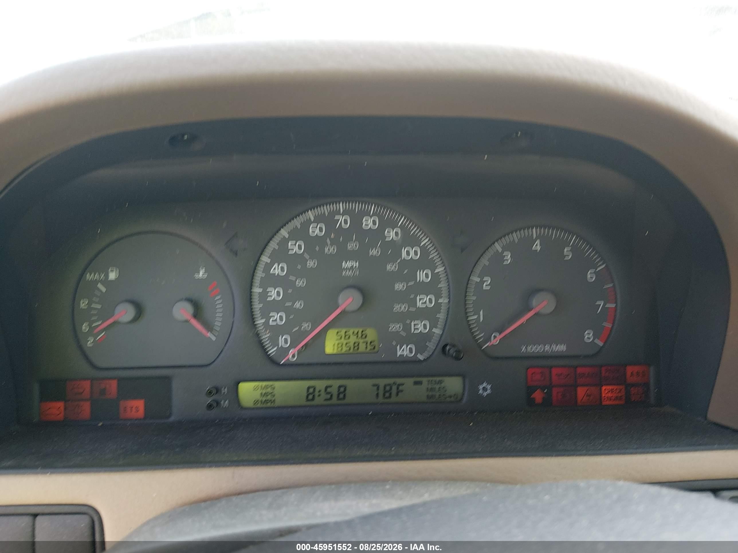 2000 Volvo S70 Se Silver vin: YV1LS61J0Y2660082