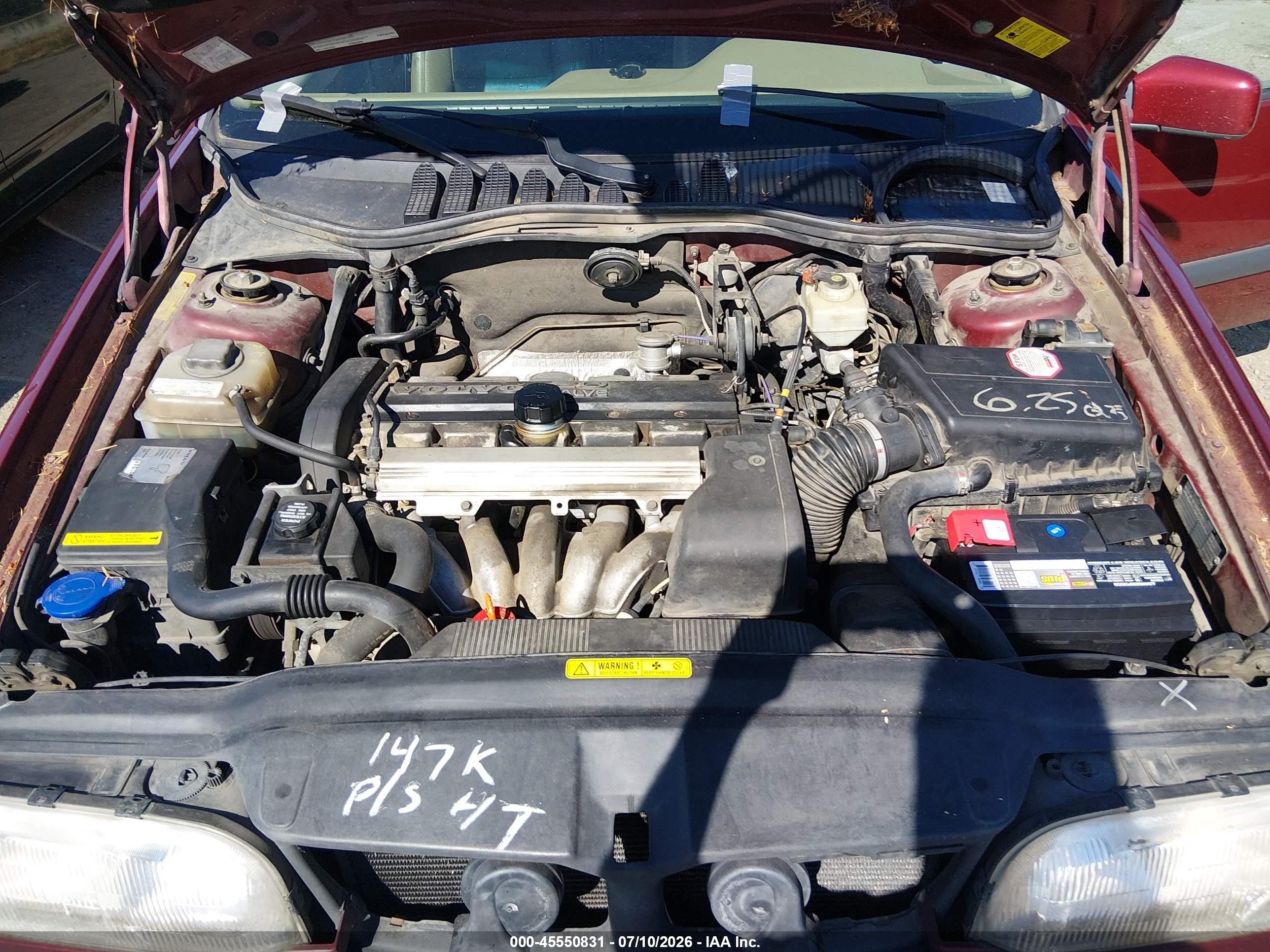 1997 Volvo 850 Gt Red vin: YV1LW554XV2337575