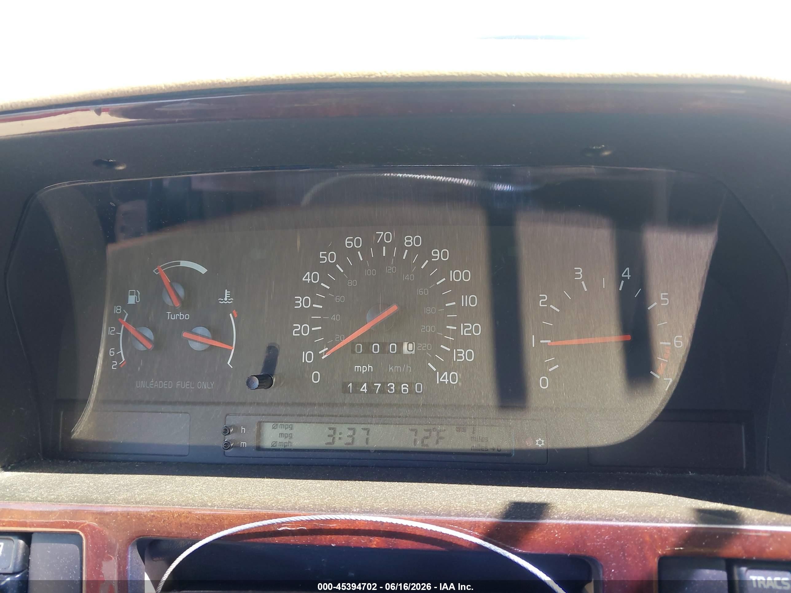1996 Volvo 850   Green vin: YV1LW5724T2226884