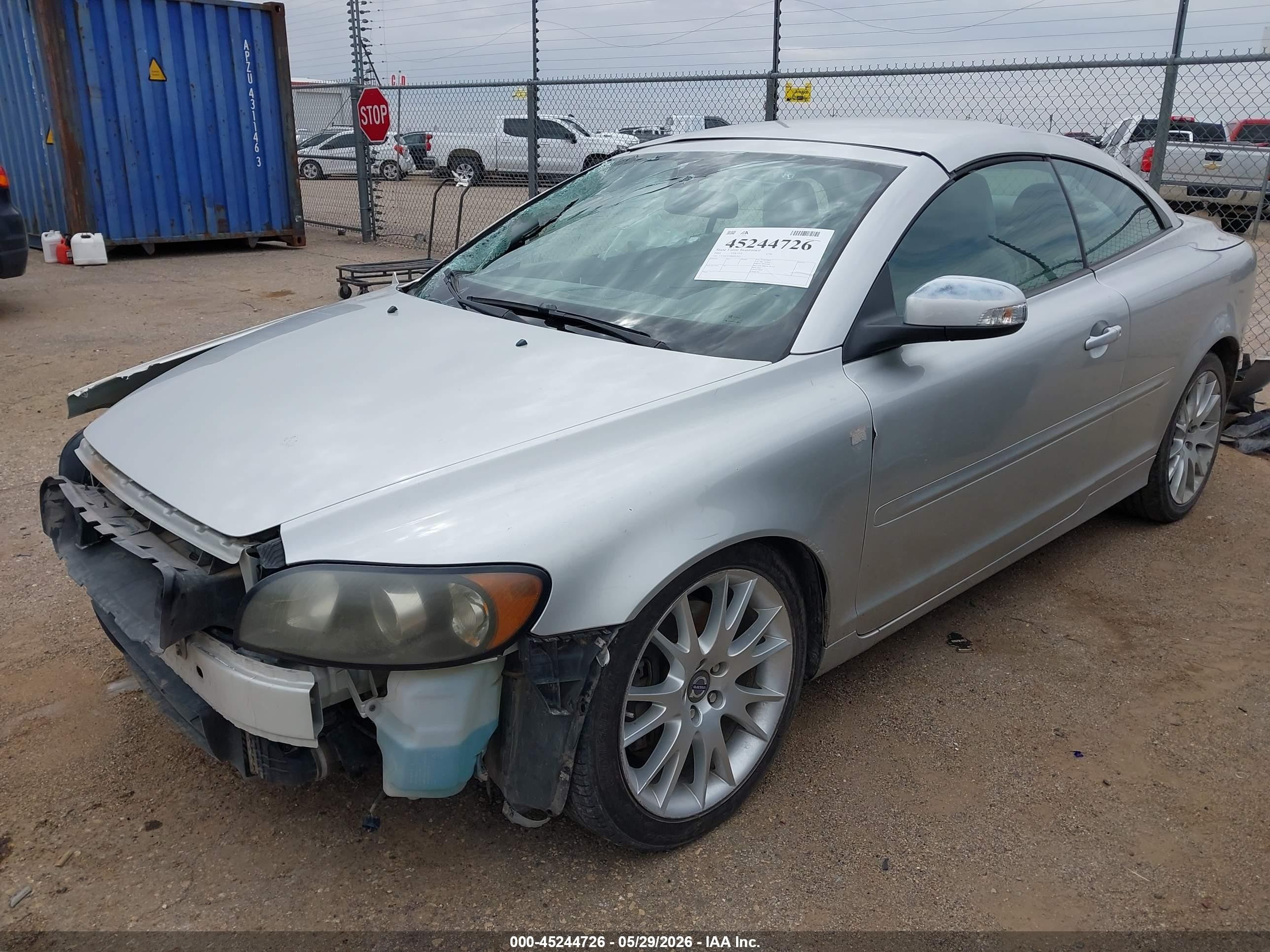2008 Volvo C70 T5 Silver vin: YV1MC67208J052957