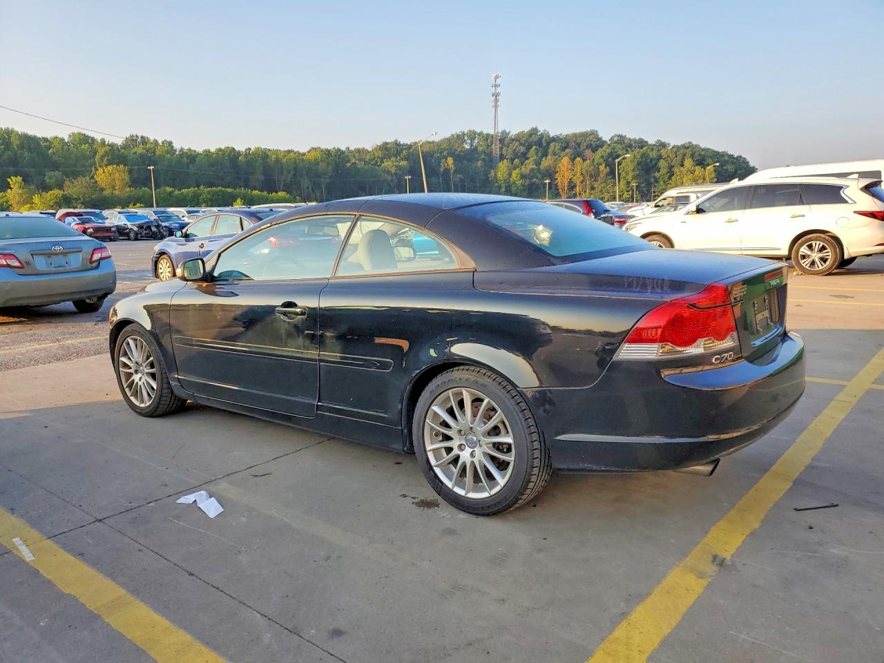 2008 Volvo C70 T5 Black vin: YV1MC67208J056555