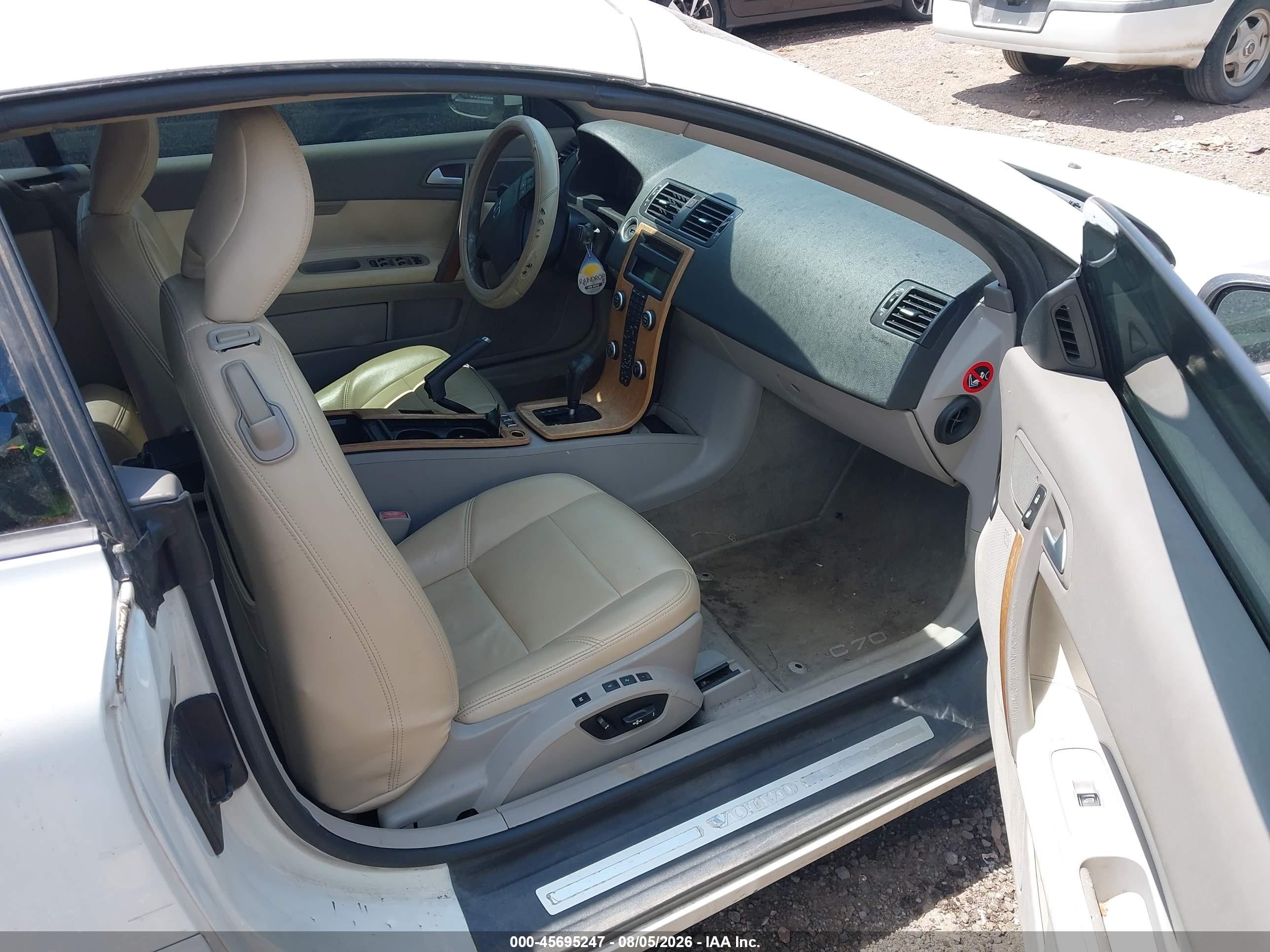 2008 Volvo C70 T5 M White vin: YV1MC67208J058483