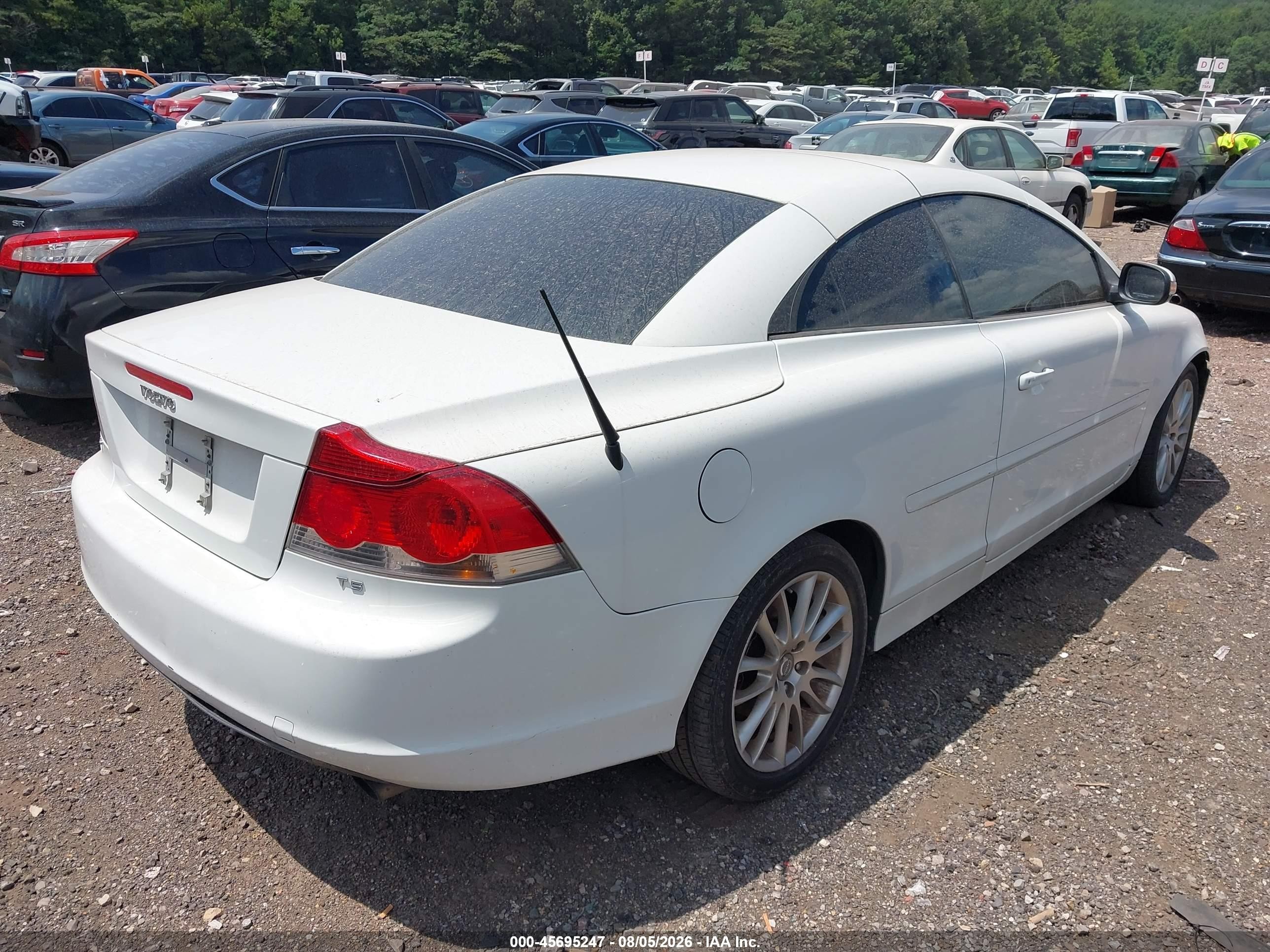 2008 Volvo C70 T5 M White vin: YV1MC67208J058483
