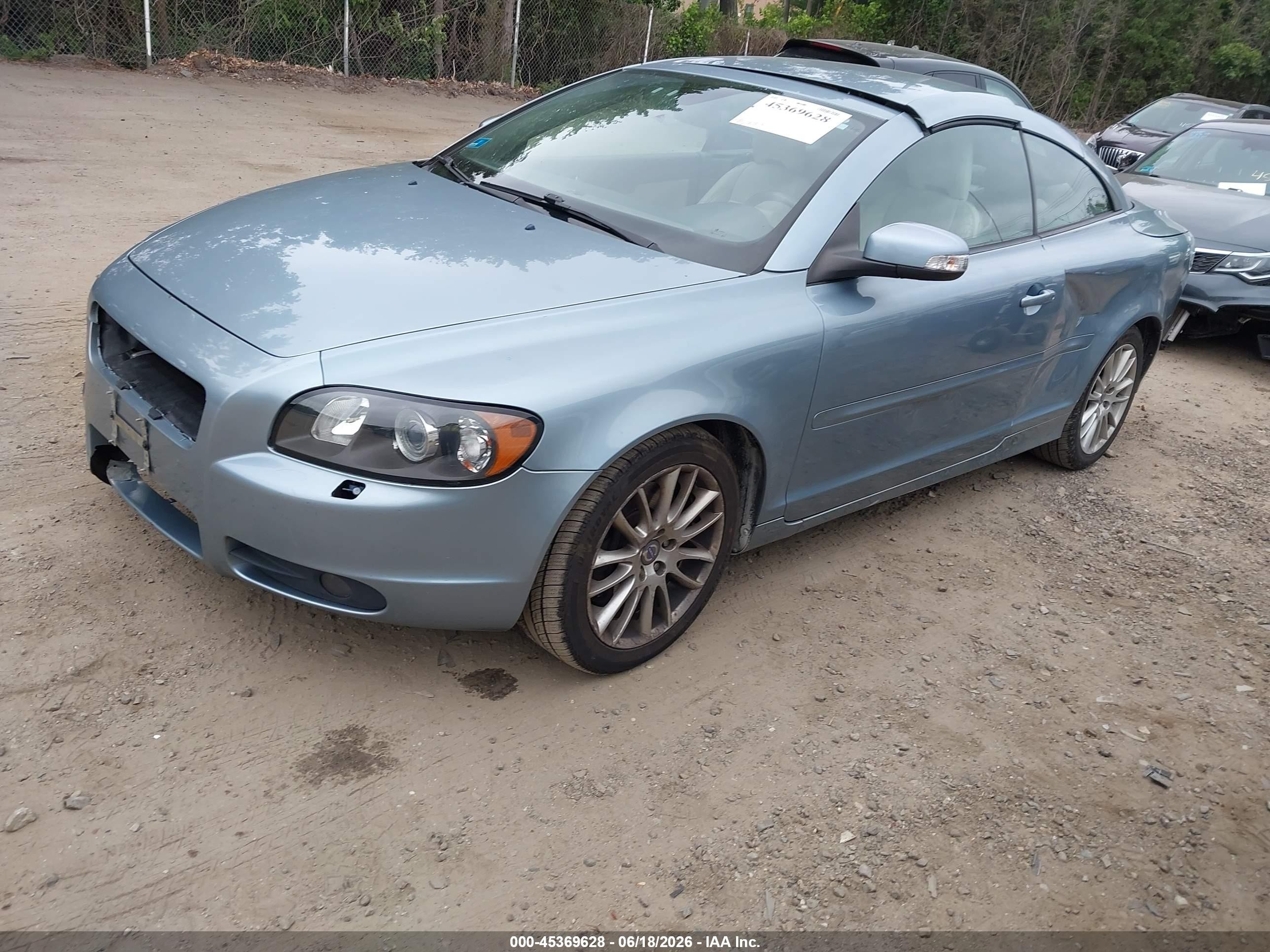 2009 Volvo C70 T5 Light Blue vin: YV1MC67209J075415