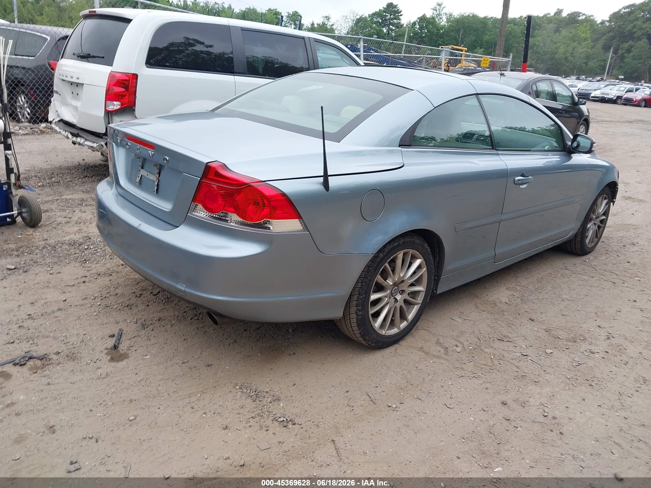 2009 Volvo C70 T5 Light Blue vin: YV1MC67209J075415