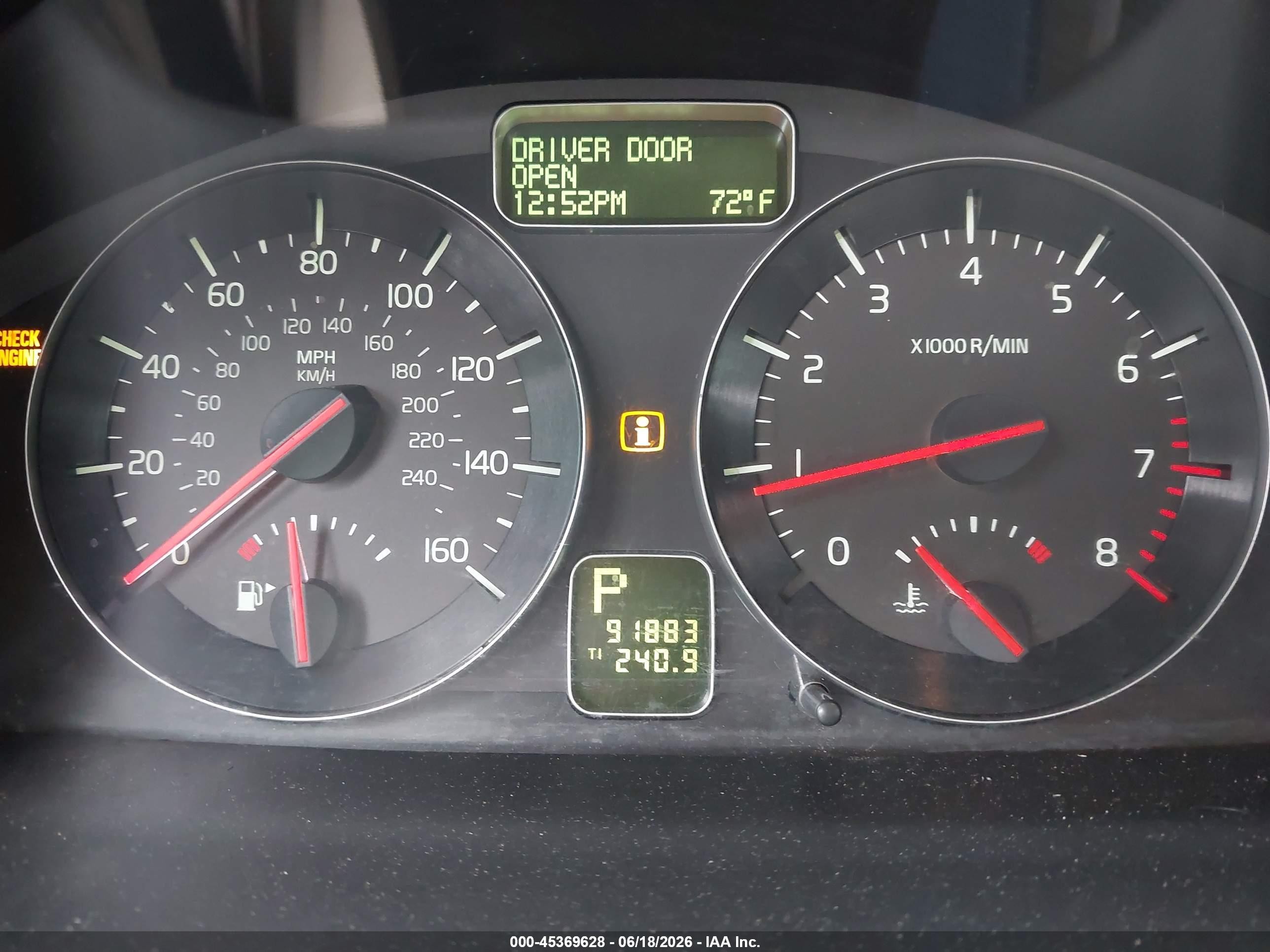 2009 Volvo C70 T5 Light Blue vin: YV1MC67209J075415