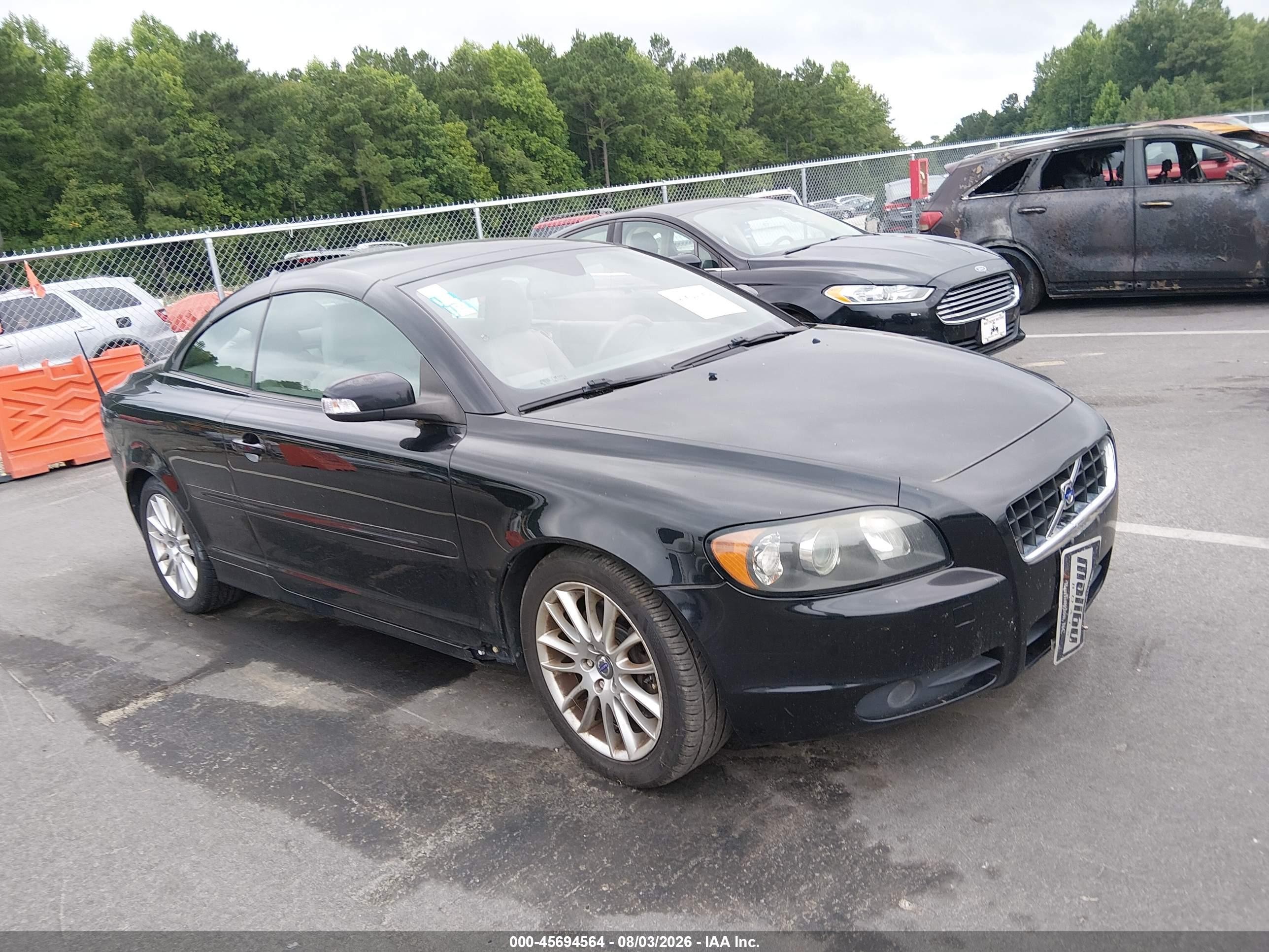 2008 Volvo C70 T5 M Black vin: YV1MC67218J054913