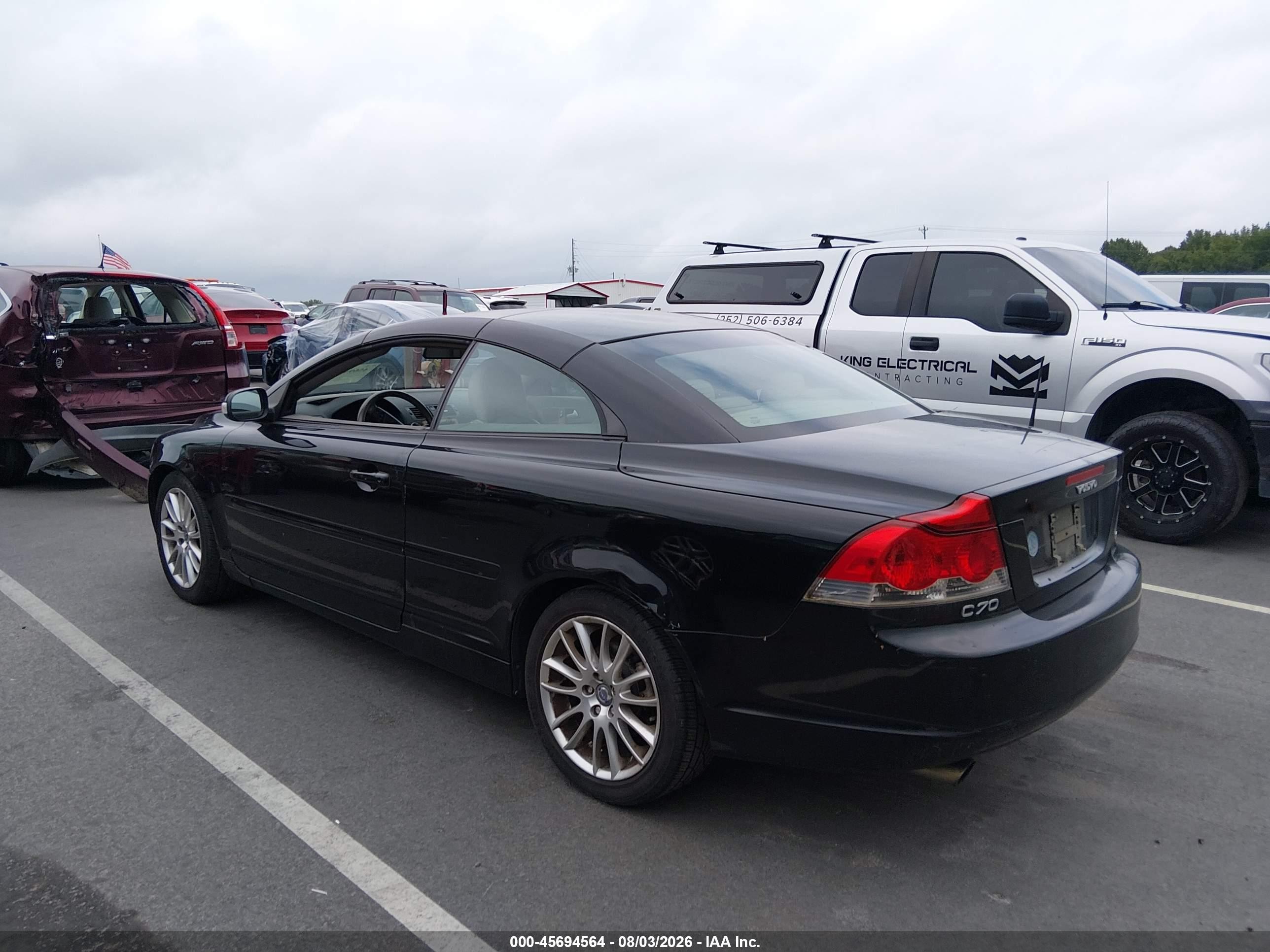 2008 Volvo C70 T5 M Black vin: YV1MC67218J054913