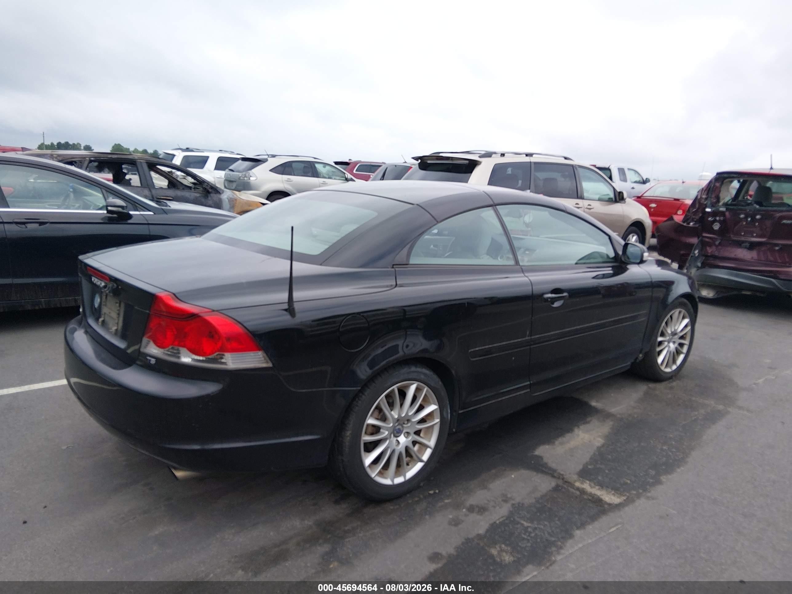 2008 Volvo C70 T5 M Black vin: YV1MC67218J054913