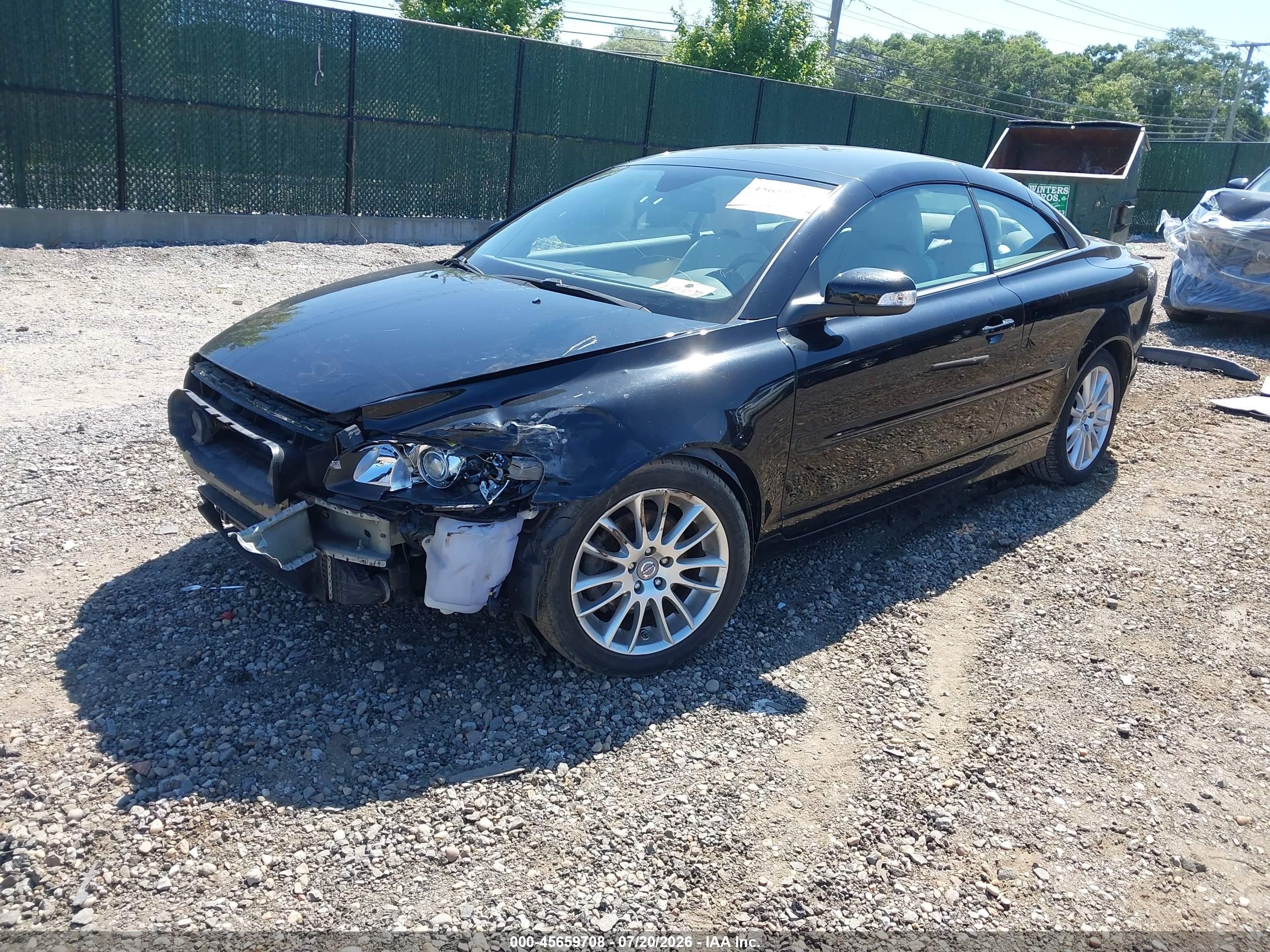 2008 Volvo C70 T5 M Black vin: YV1MC67238J041807
