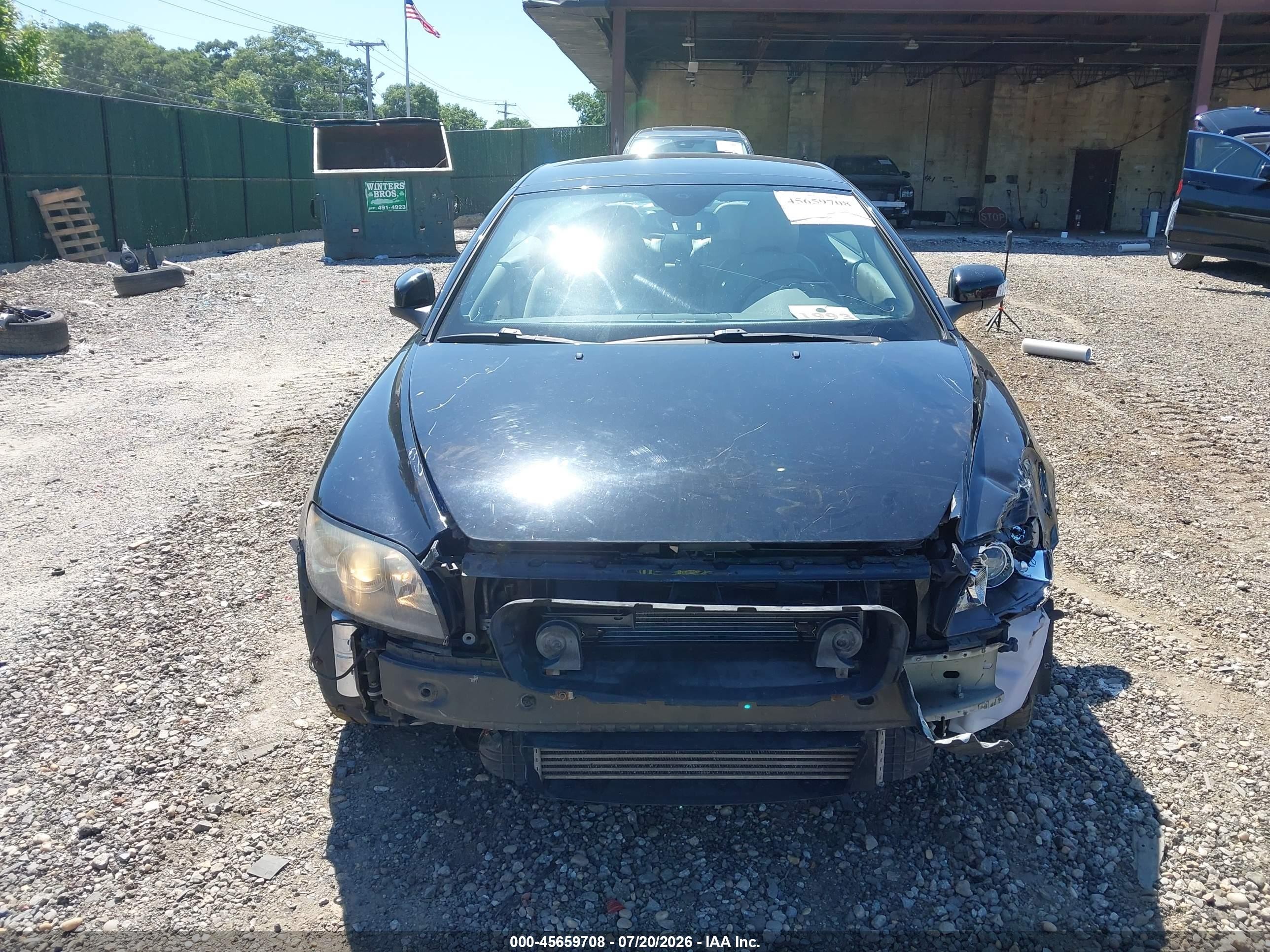 2008 Volvo C70 T5 M Black vin: YV1MC67238J041807