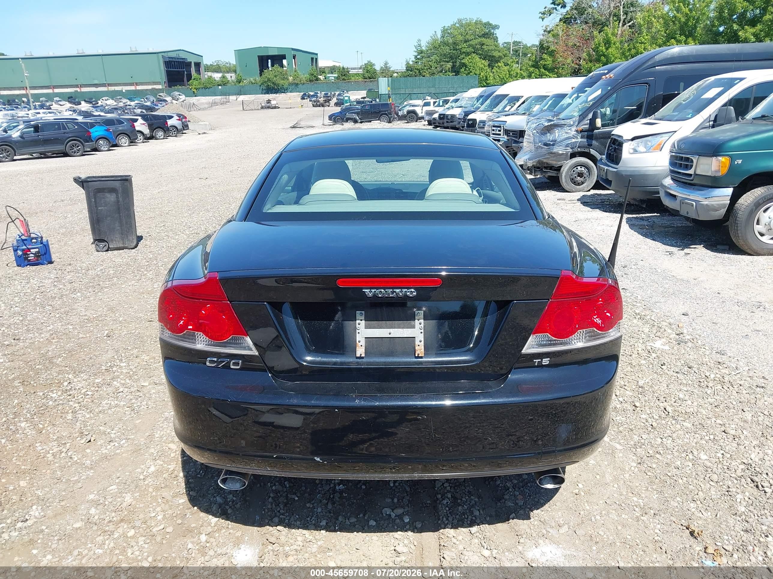 2008 Volvo C70 T5 M Black vin: YV1MC67238J041807