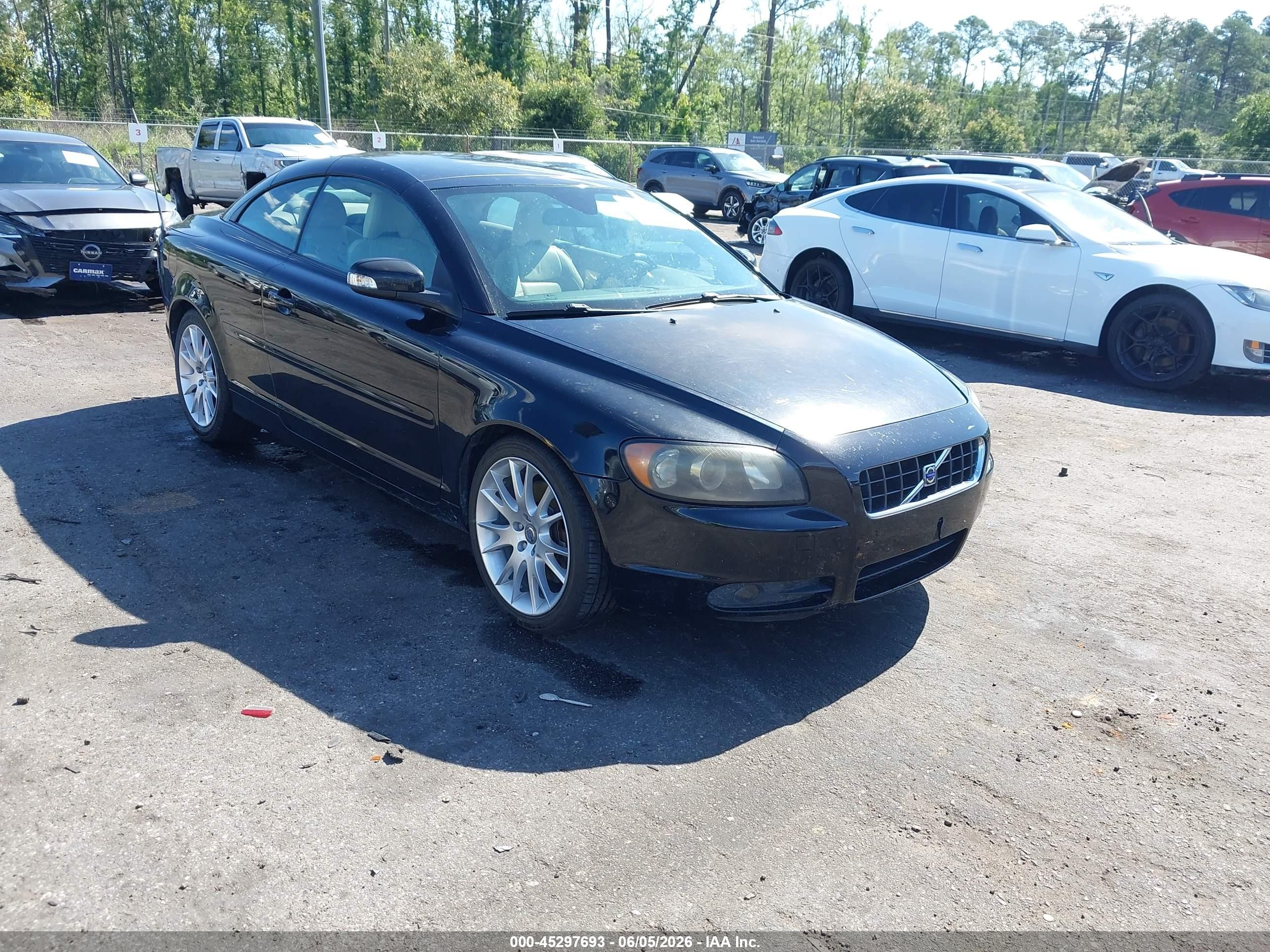 2008 Volvo C70 T5 Black vin: YV1MC67238J051933