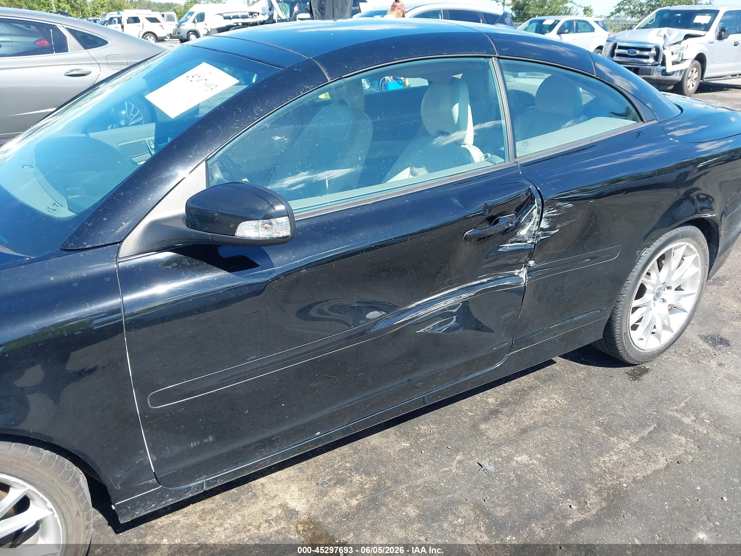 2008 Volvo C70 T5 Black vin: YV1MC67238J051933