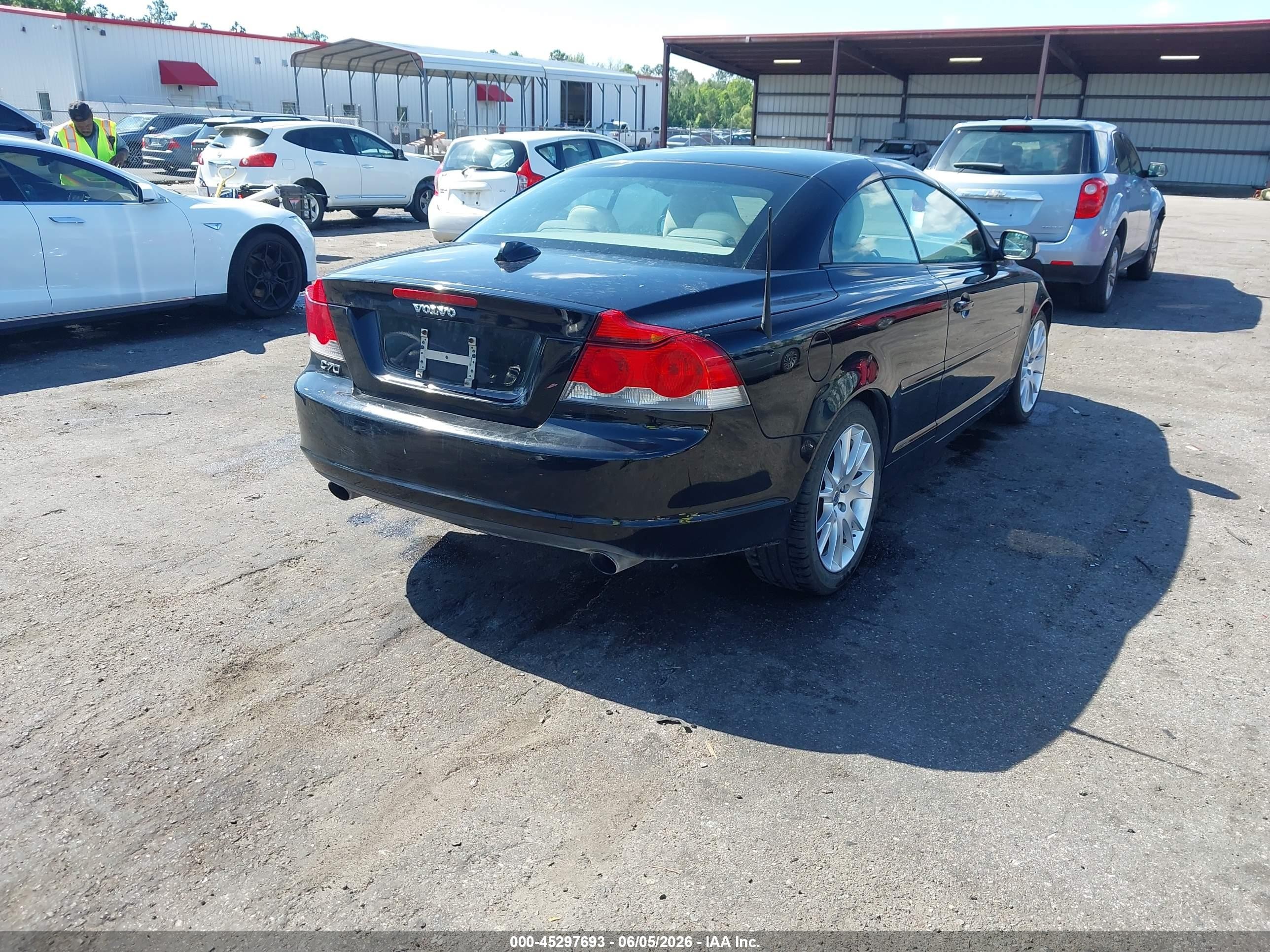 2008 Volvo C70 T5 Black vin: YV1MC67238J051933