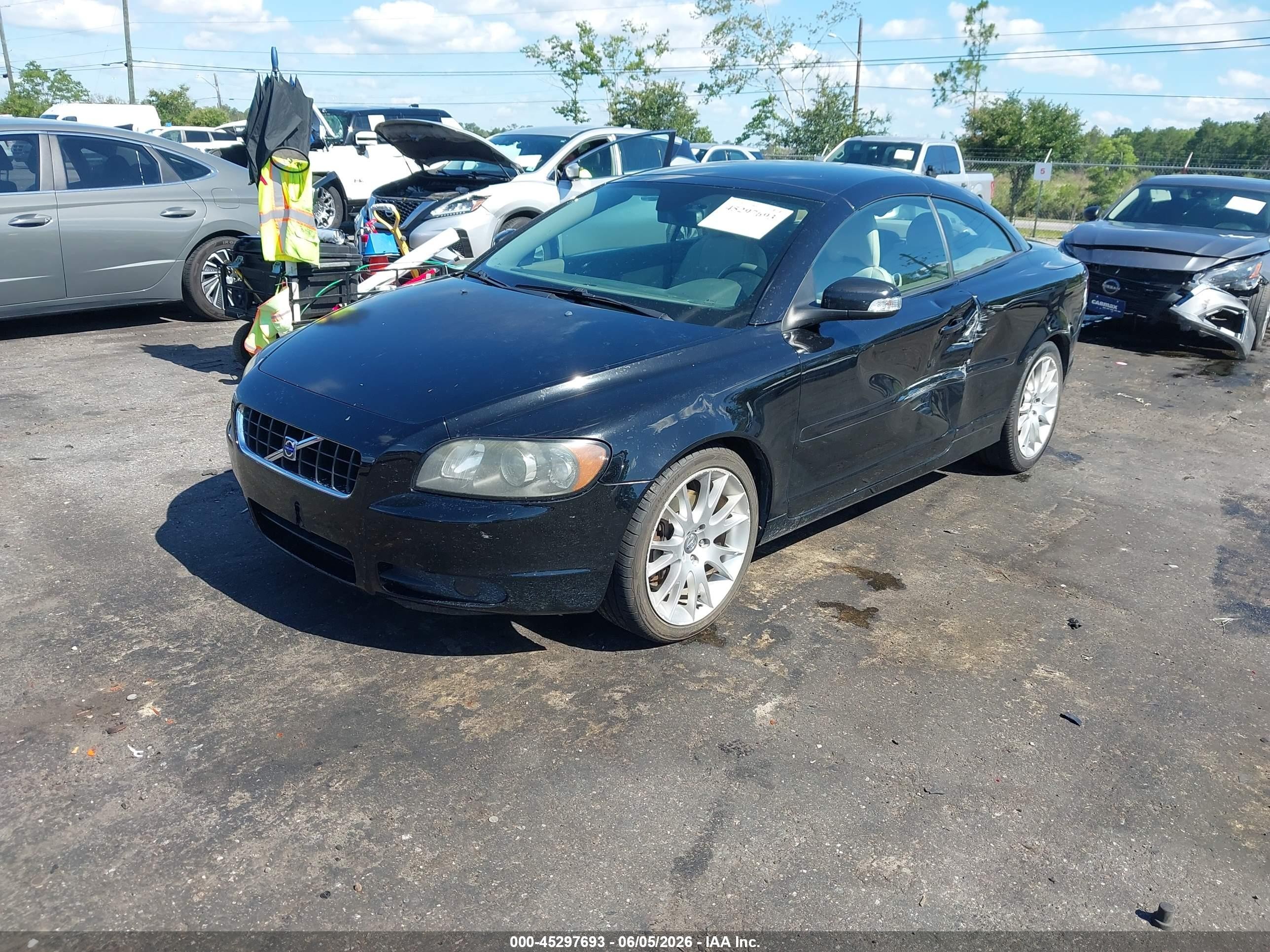 2008 Volvo C70 T5 Black vin: YV1MC67238J051933