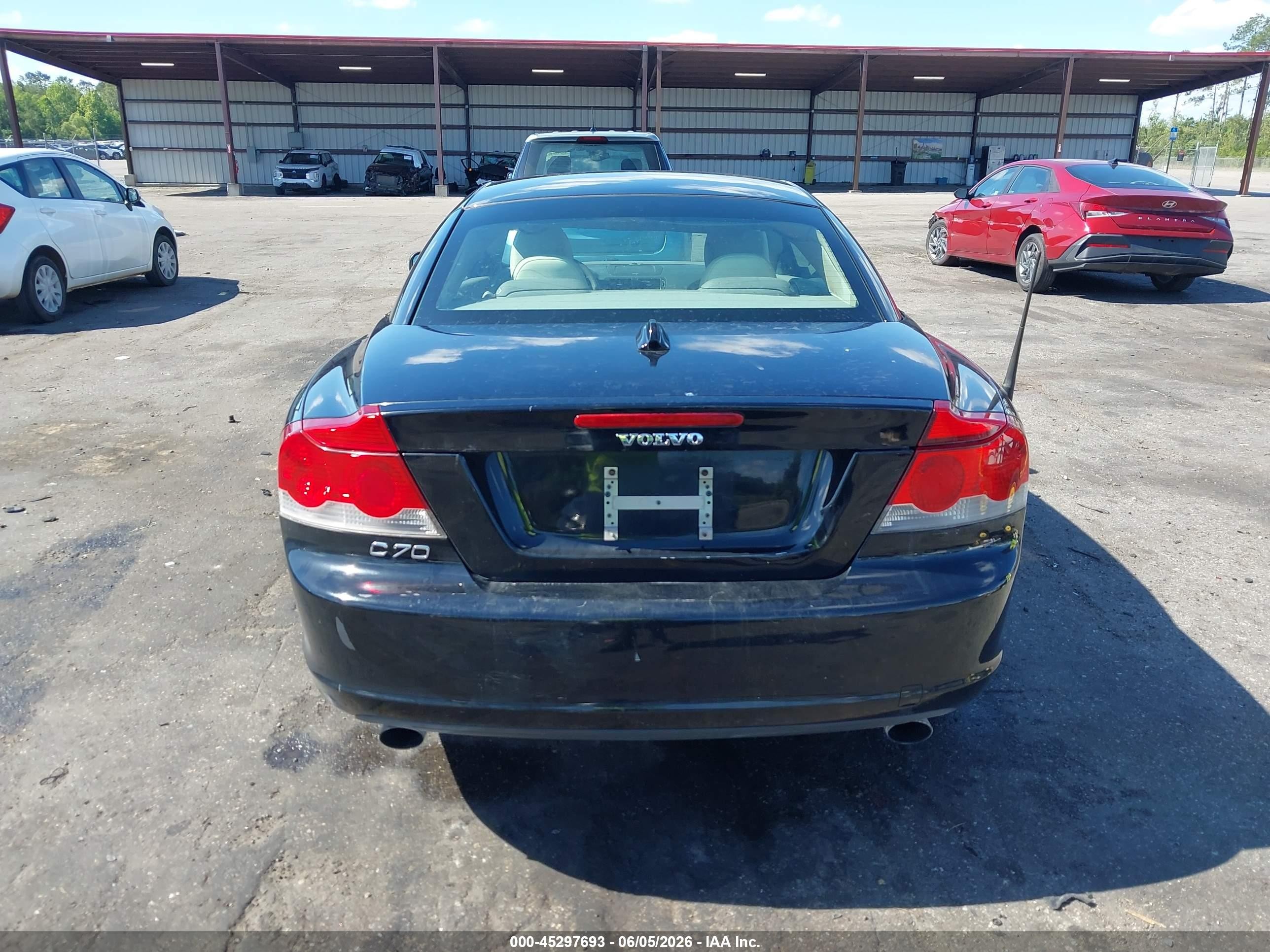 2008 Volvo C70 T5 Black vin: YV1MC67238J051933