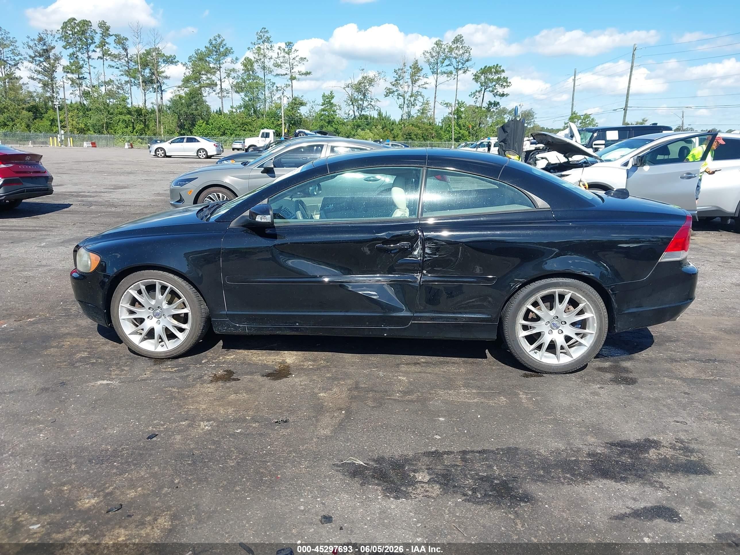 2008 Volvo C70 T5 Black vin: YV1MC67238J051933