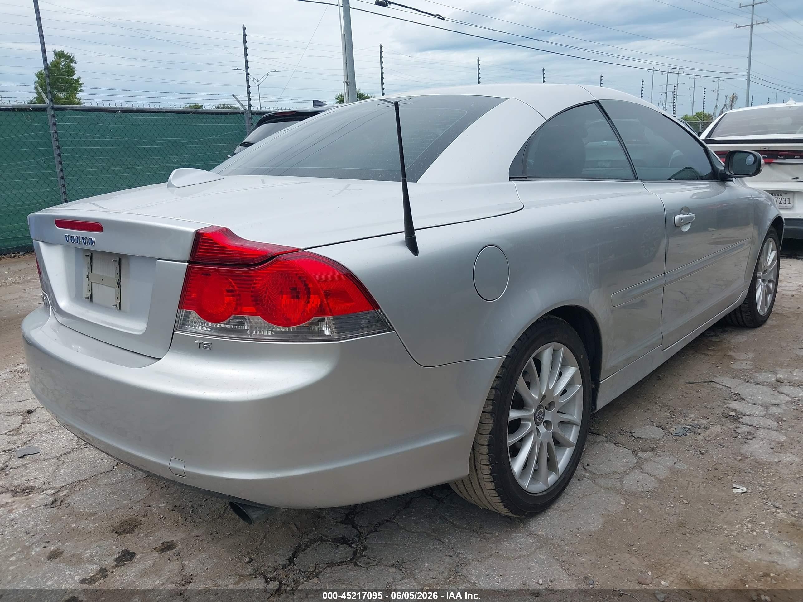 2008 Volvo C70 T5 Silver vin: YV1MC67248J052640