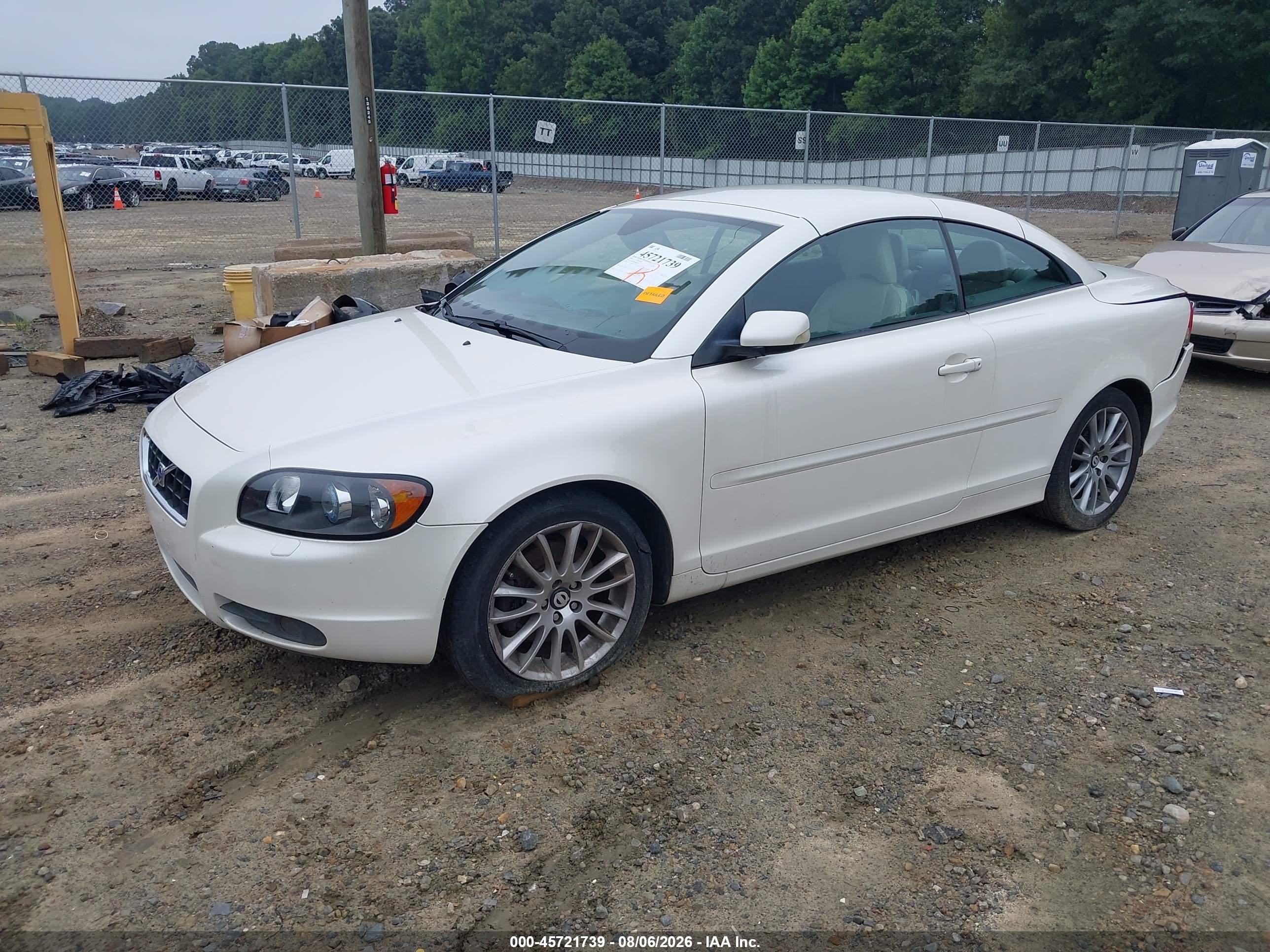 2007 Volvo C70 T5 White vin: YV1MC68267J021967
