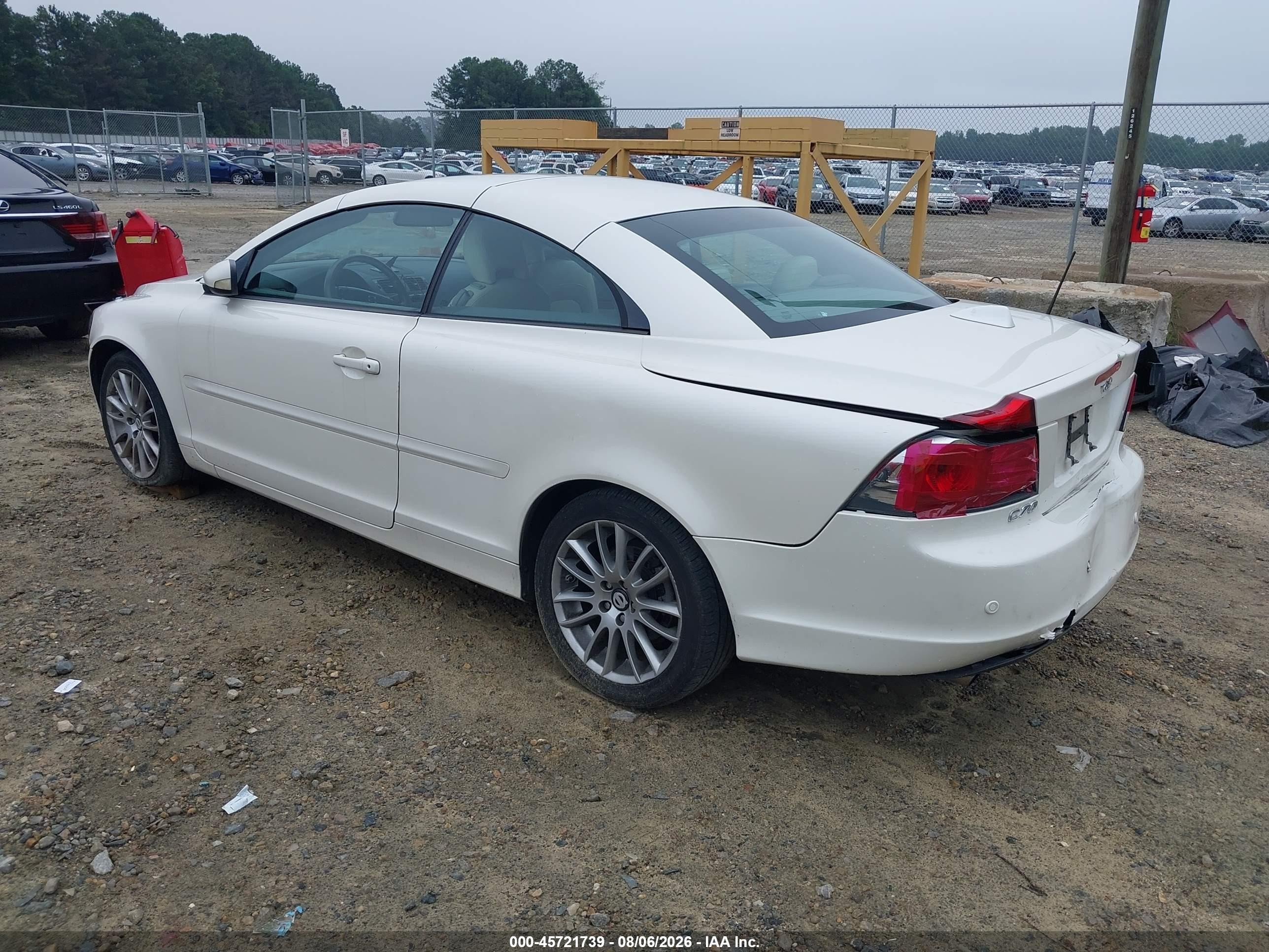 2007 Volvo C70 T5 White vin: YV1MC68267J021967