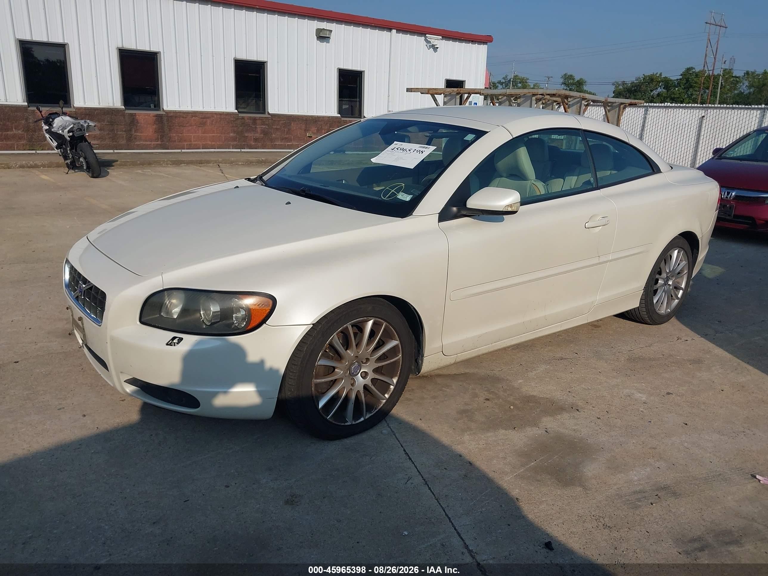 2007 Volvo C70 T5 White vin: YV1MC68287J010890