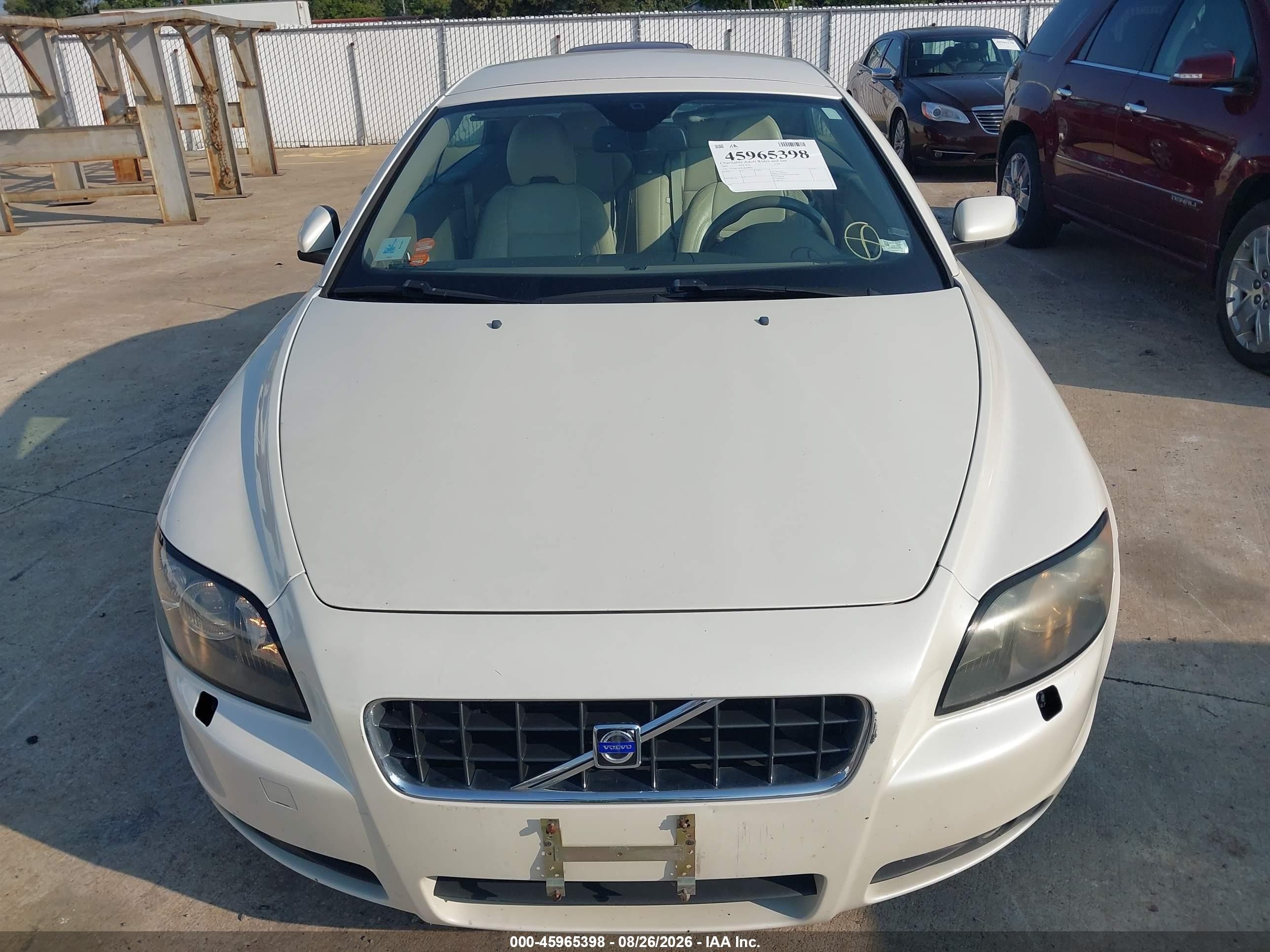 2007 Volvo C70 T5 White vin: YV1MC68287J010890