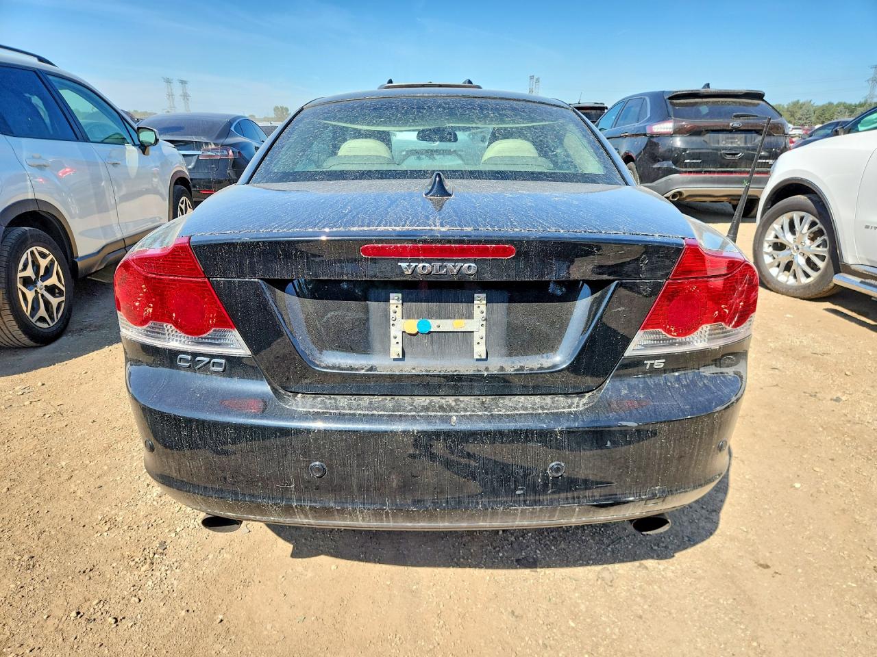 2007 Volvo C70 T5 Black vin: YV1MC68287J013823