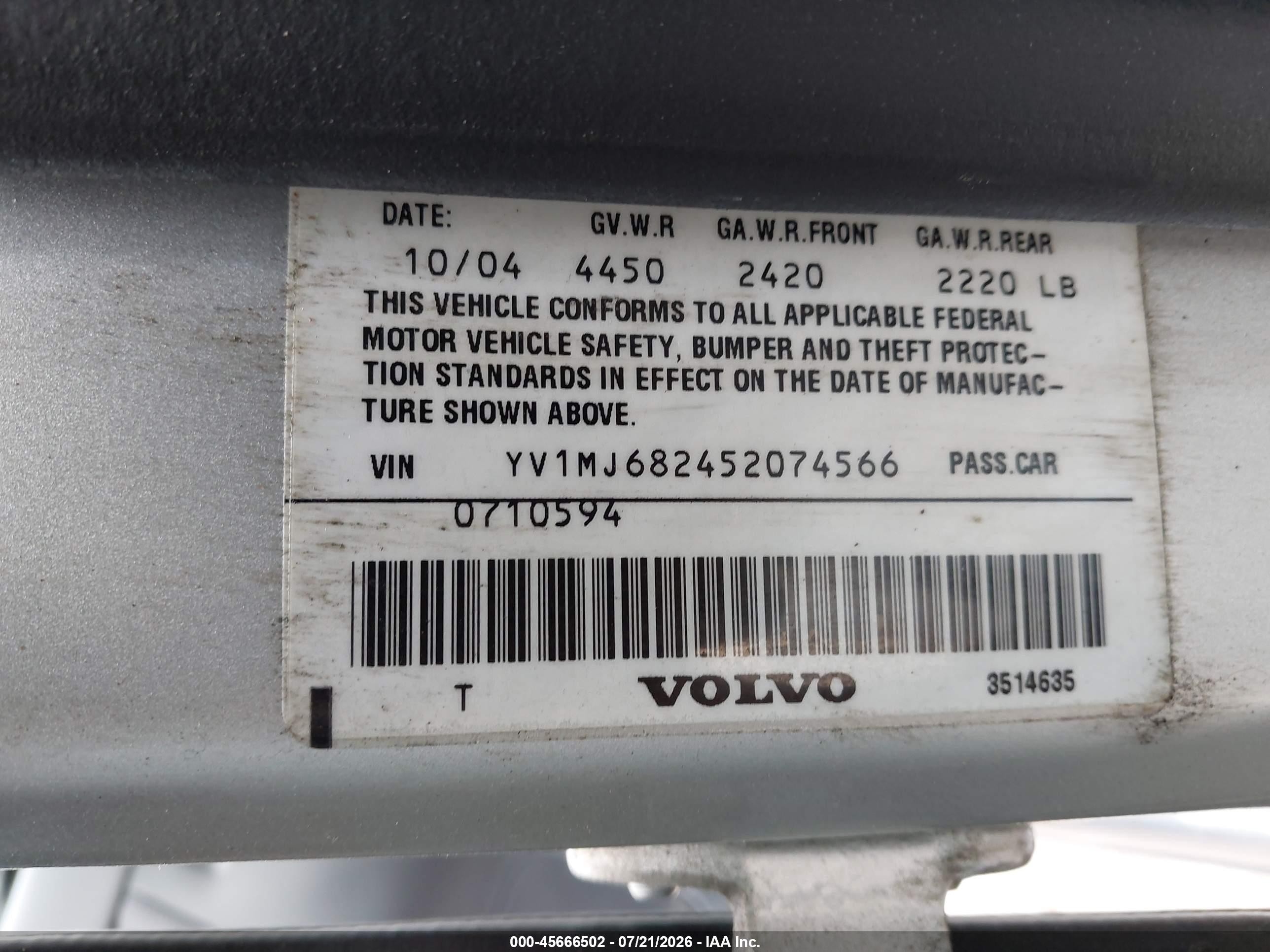 2005 Volvo V50 T5/t5 Awd Silver vin: YV1MJ682452074566