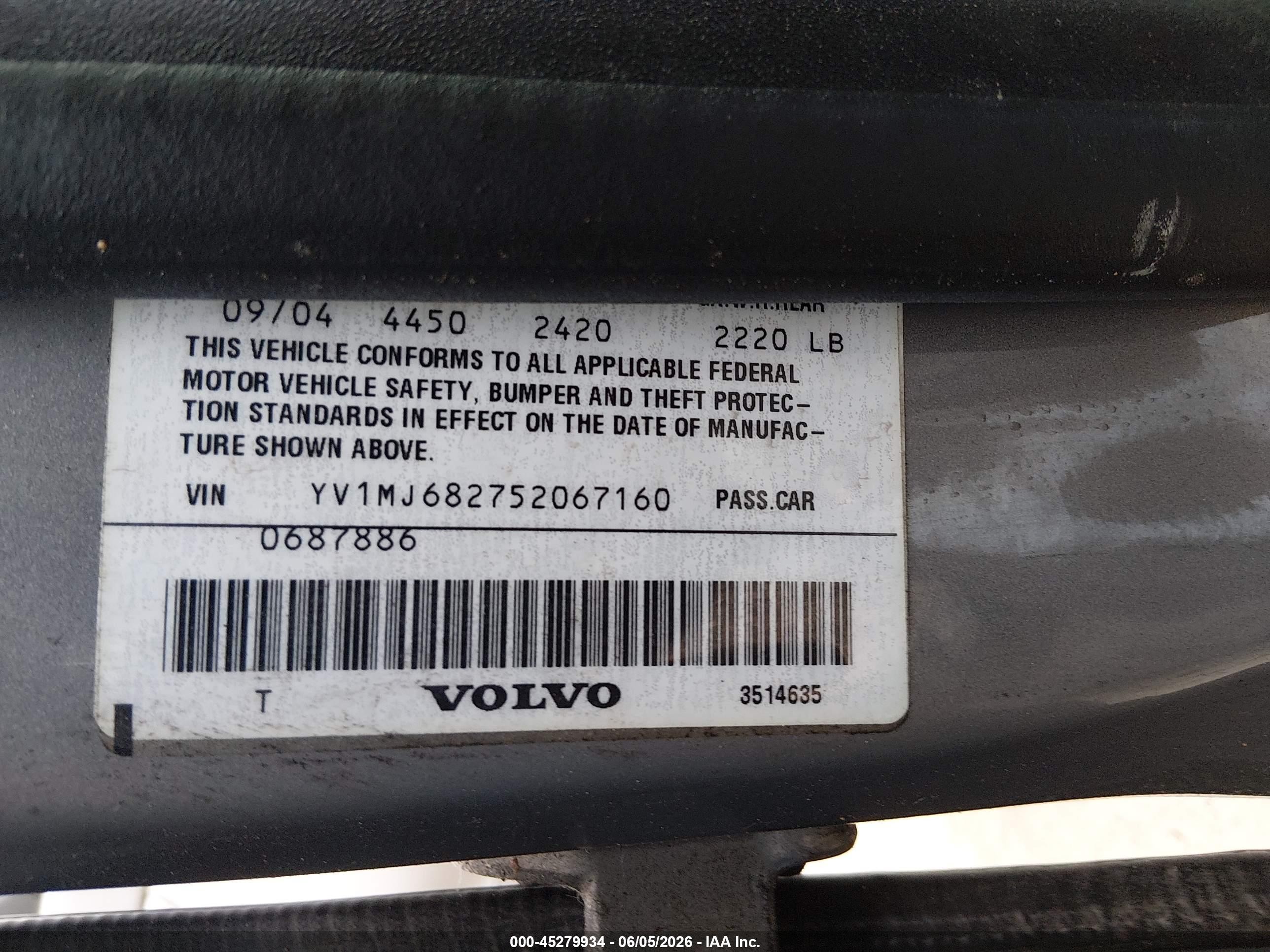 2005 Volvo V50 T5/t5 Awd Gray vin: YV1MJ682752067160