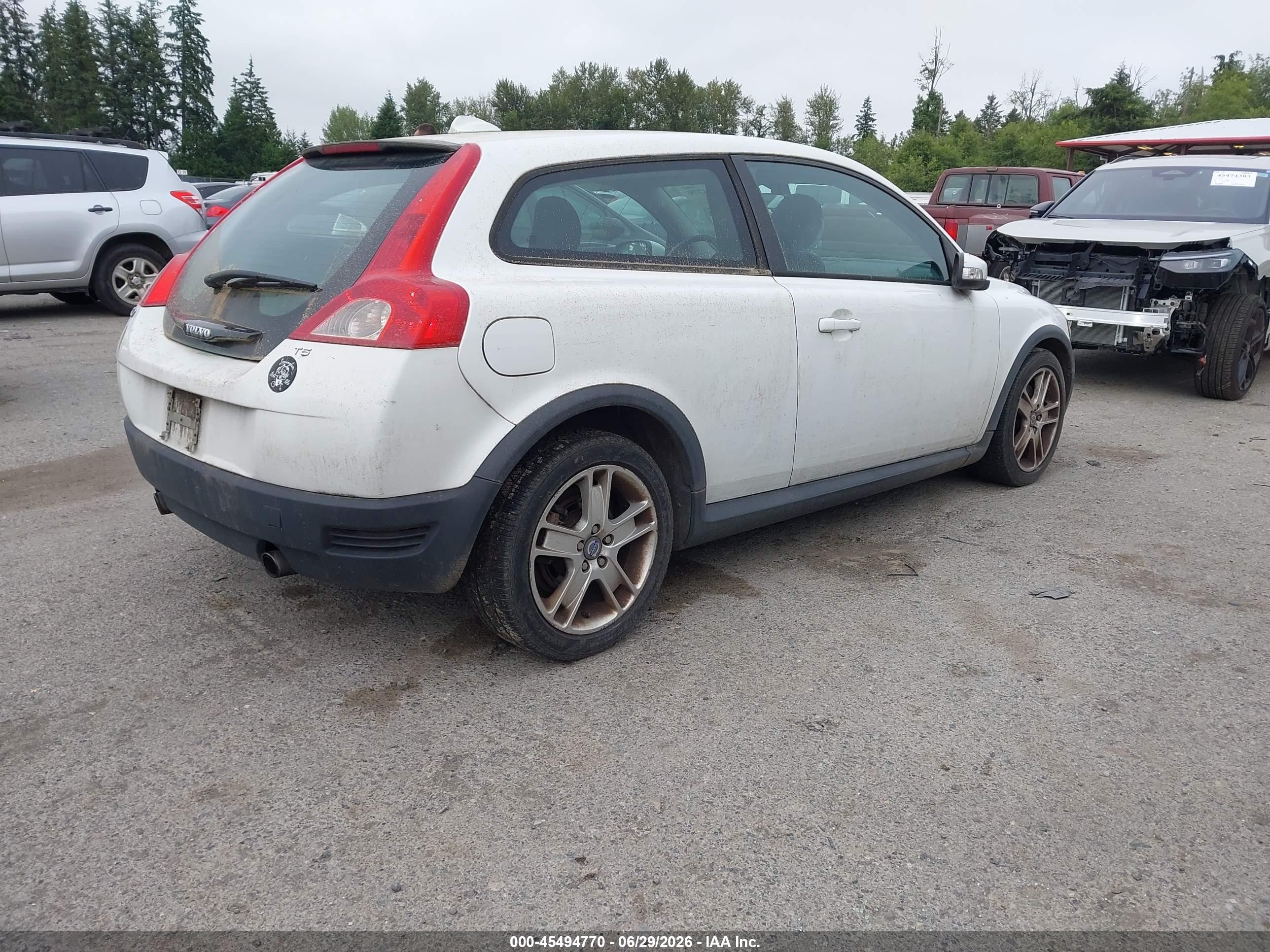 2008 Volvo C30 T5 R-design/t5 Version 1.0/t5 Version 2.0 White vin: YV1MK672182069005