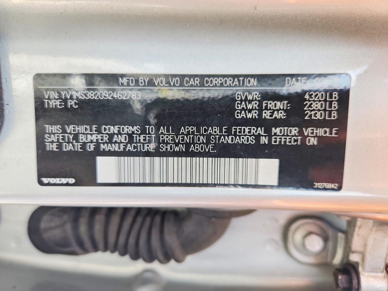 2009 Volvo S40 2.4i Серебряный vin: YV1MS382092462783