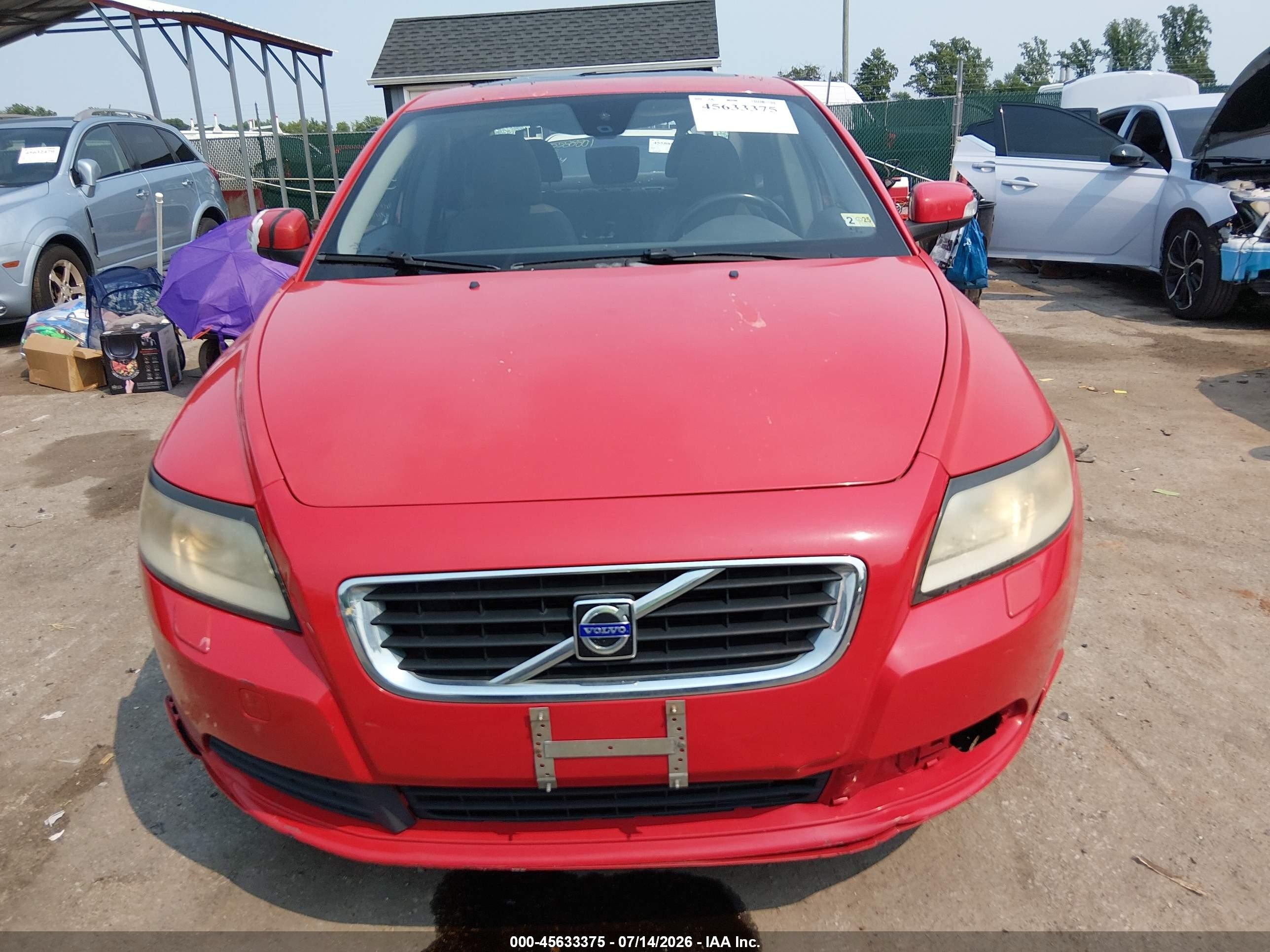 2008 Volvo S40 2.4l/2.4l W/snrf Red vin: YV1MS382282400994