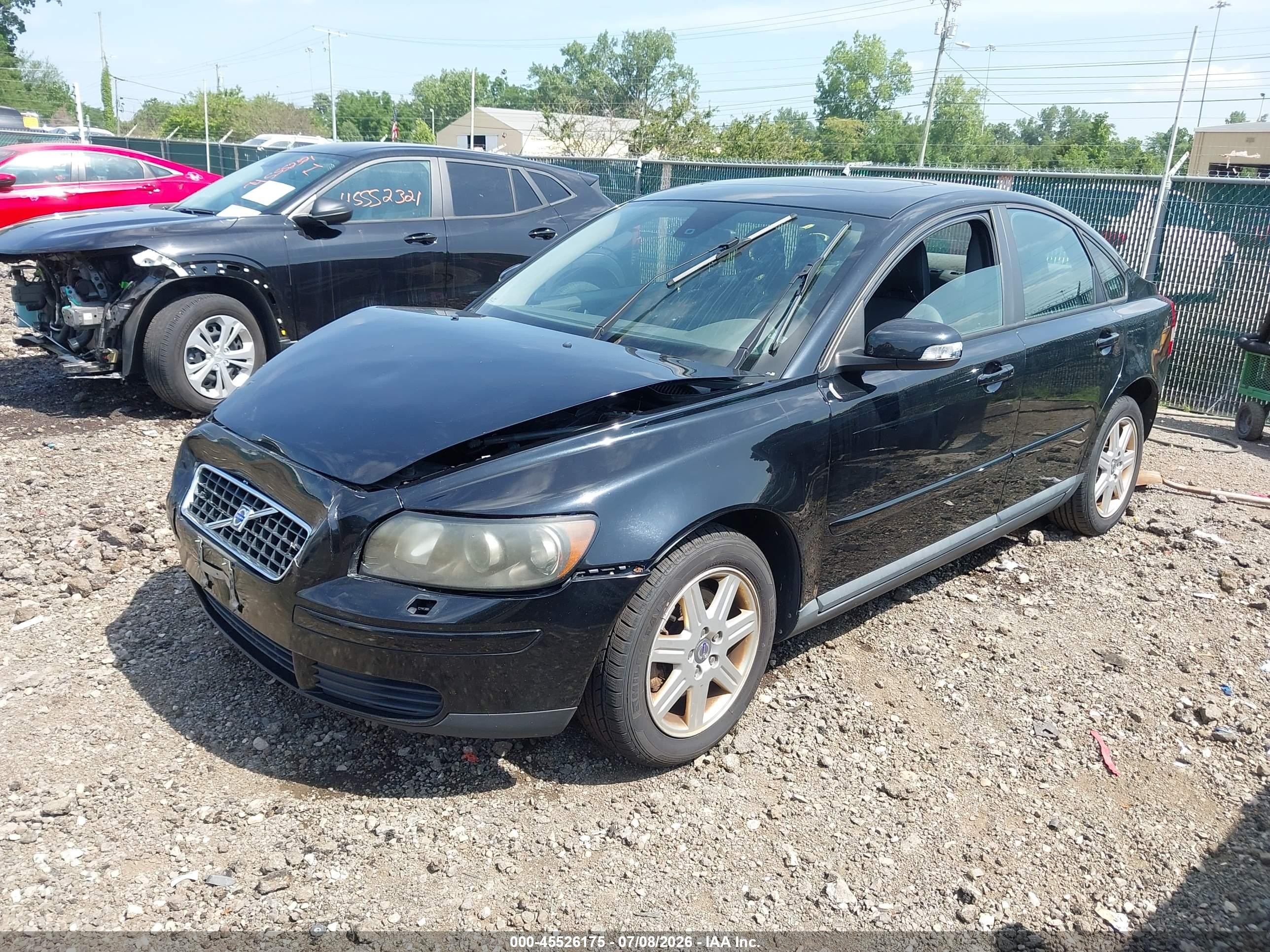 2007 Volvo S40 2.4i Black vin: YV1MS382572264410