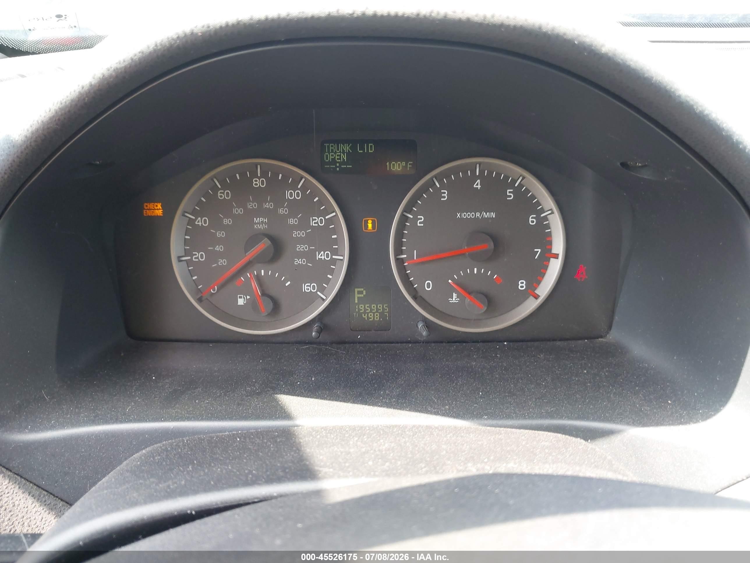 2007 Volvo S40 2.4i Black vin: YV1MS382572264410