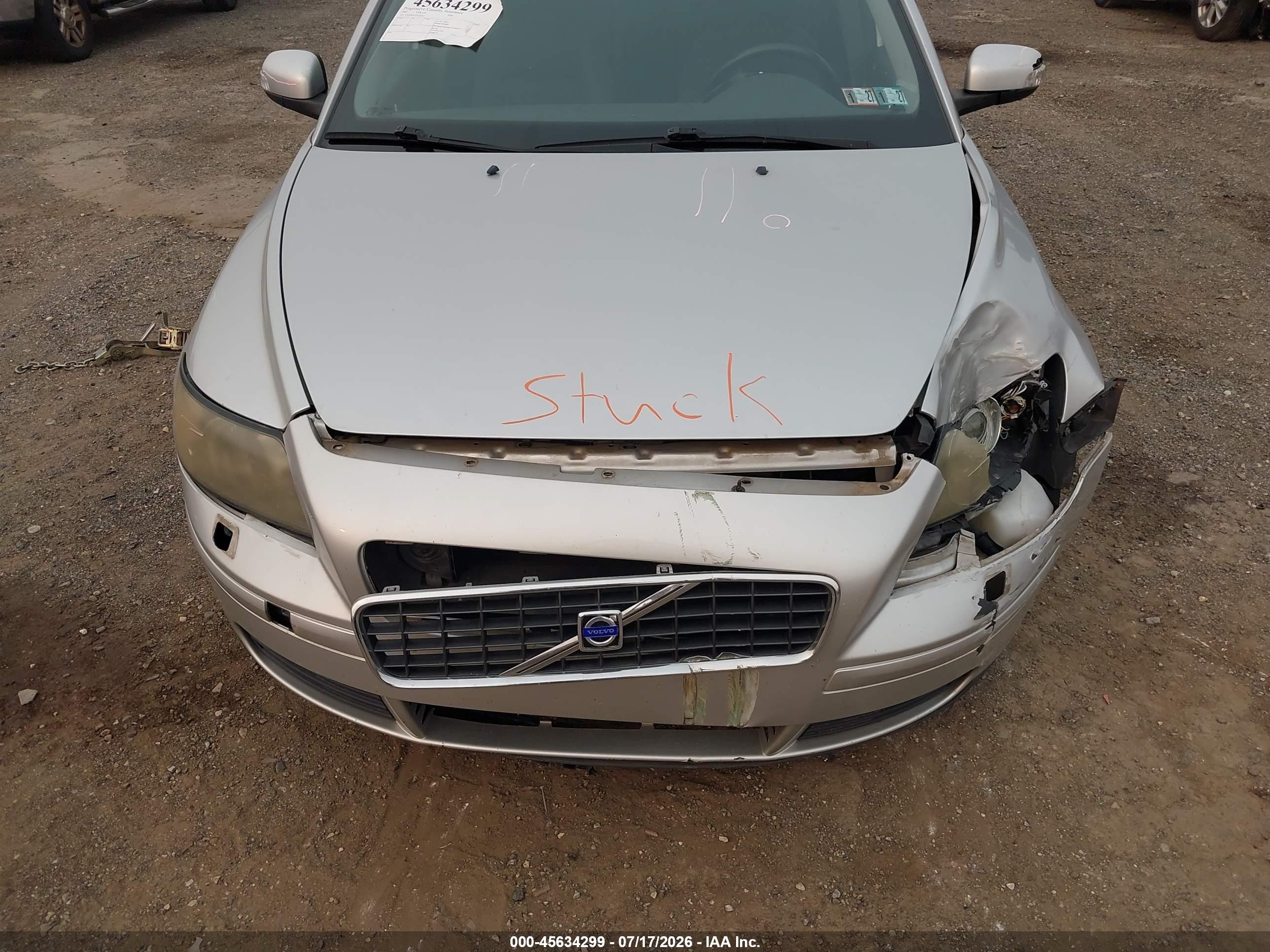 2007 Volvo S40 2.4i Silver vin: YV1MS382772259533