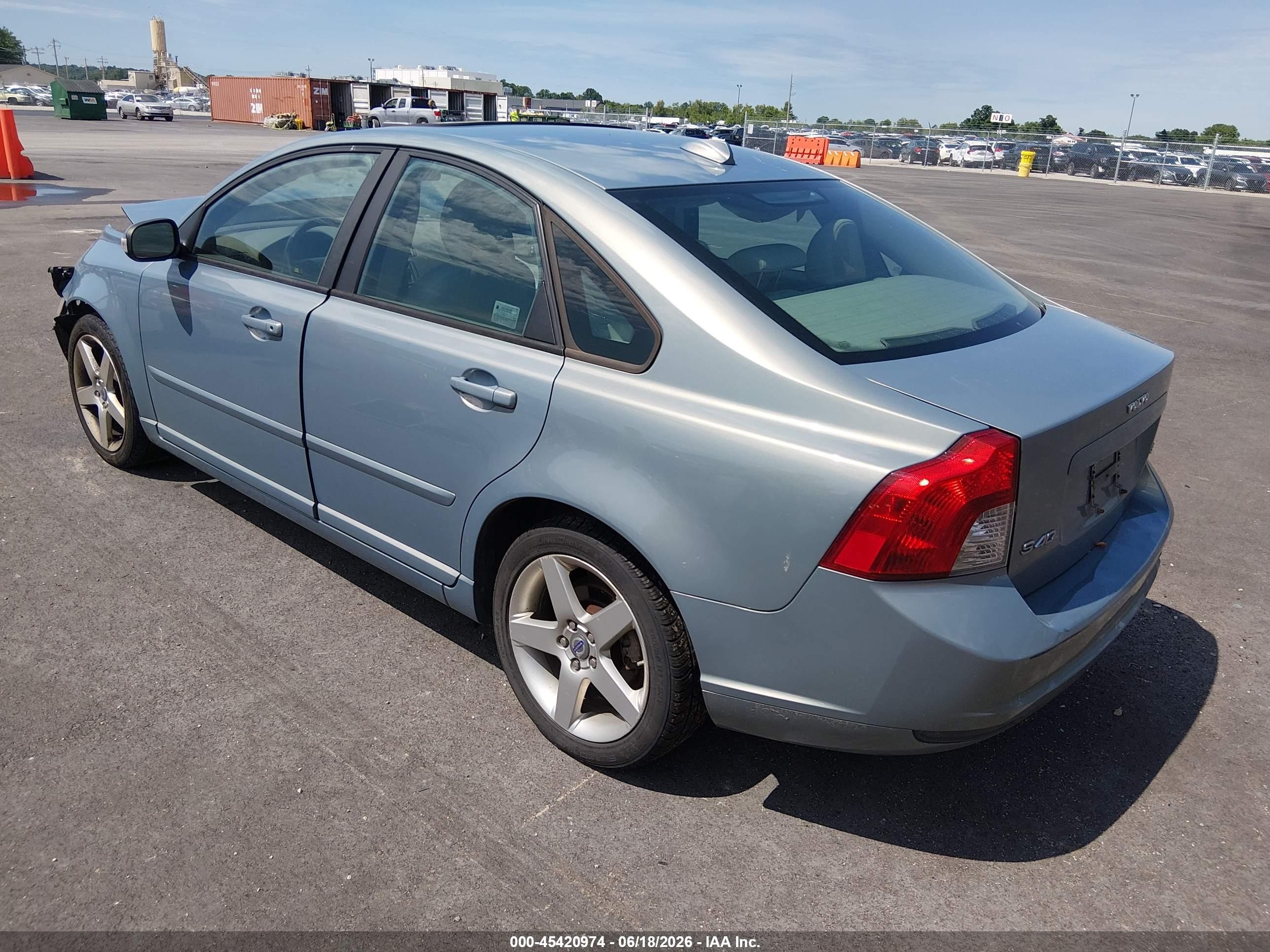 2008 Volvo S40 2.4l/2.4l W/snrf Light Blue vin: YV1MS382982385975